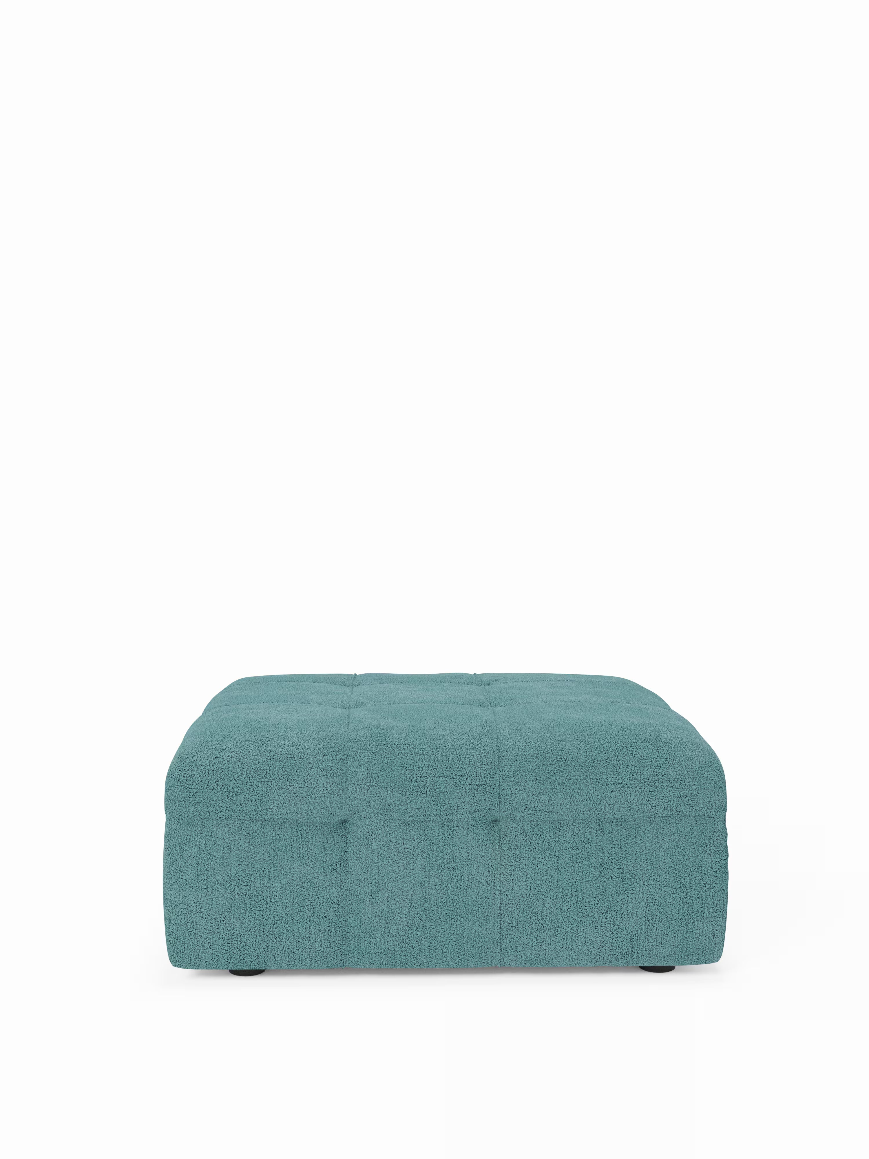 Mosaic puf moderno modular en tela bouclé antimanchas – capitoné y modular