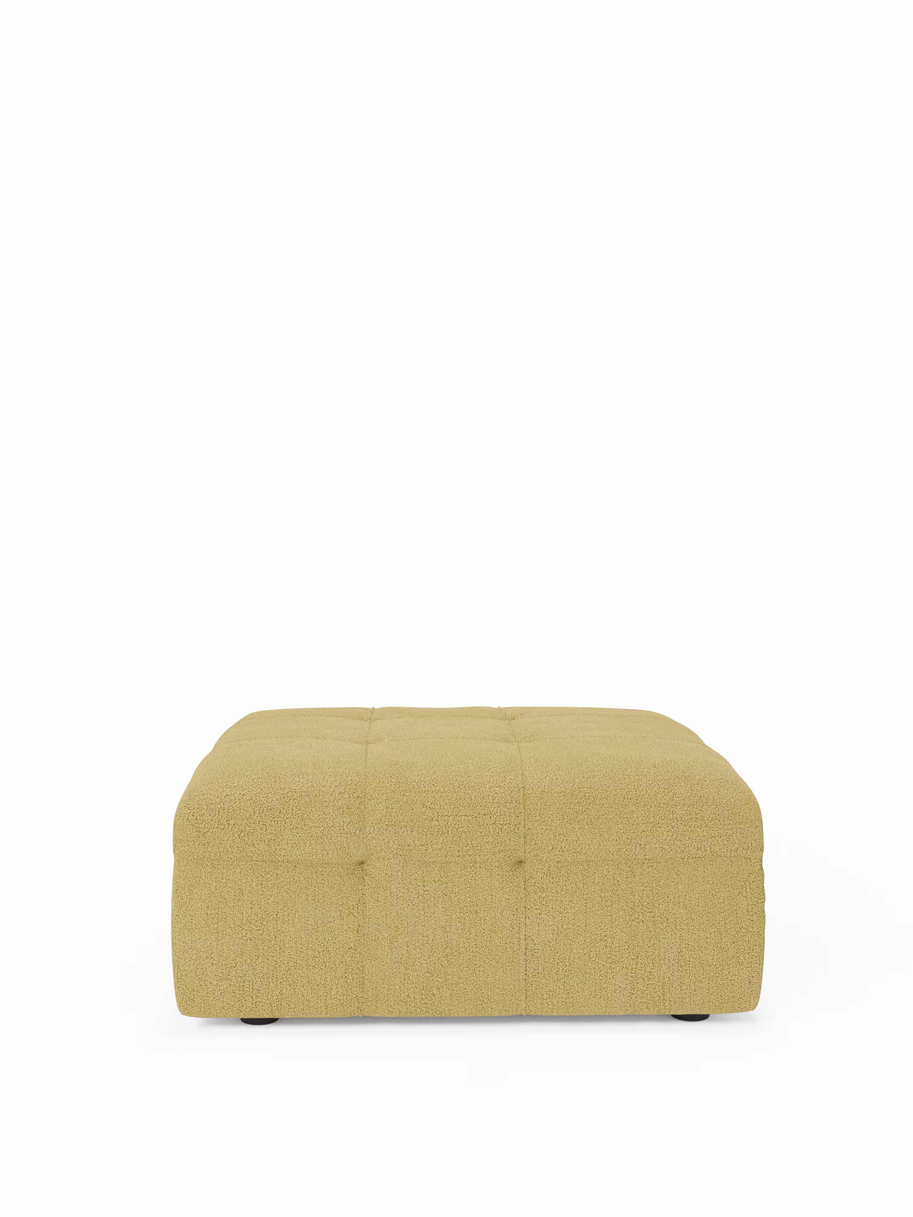 Mosaic puf moderno modular en tela bouclé antimanchas – capitoné y modular