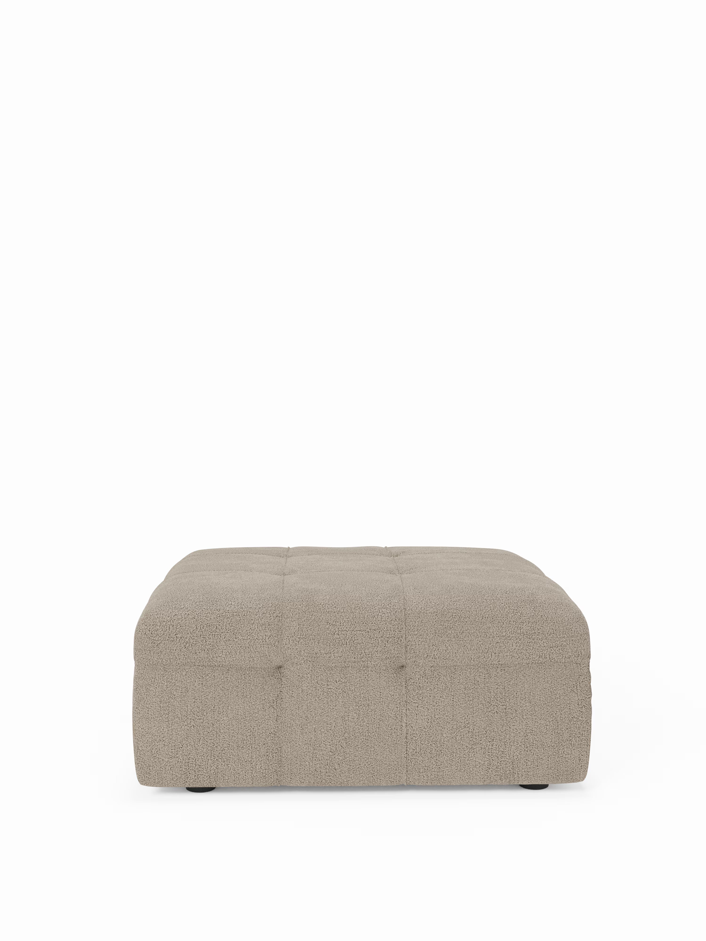 Mosaic puf moderno modular en tela bouclé antimanchas – capitoné y modular