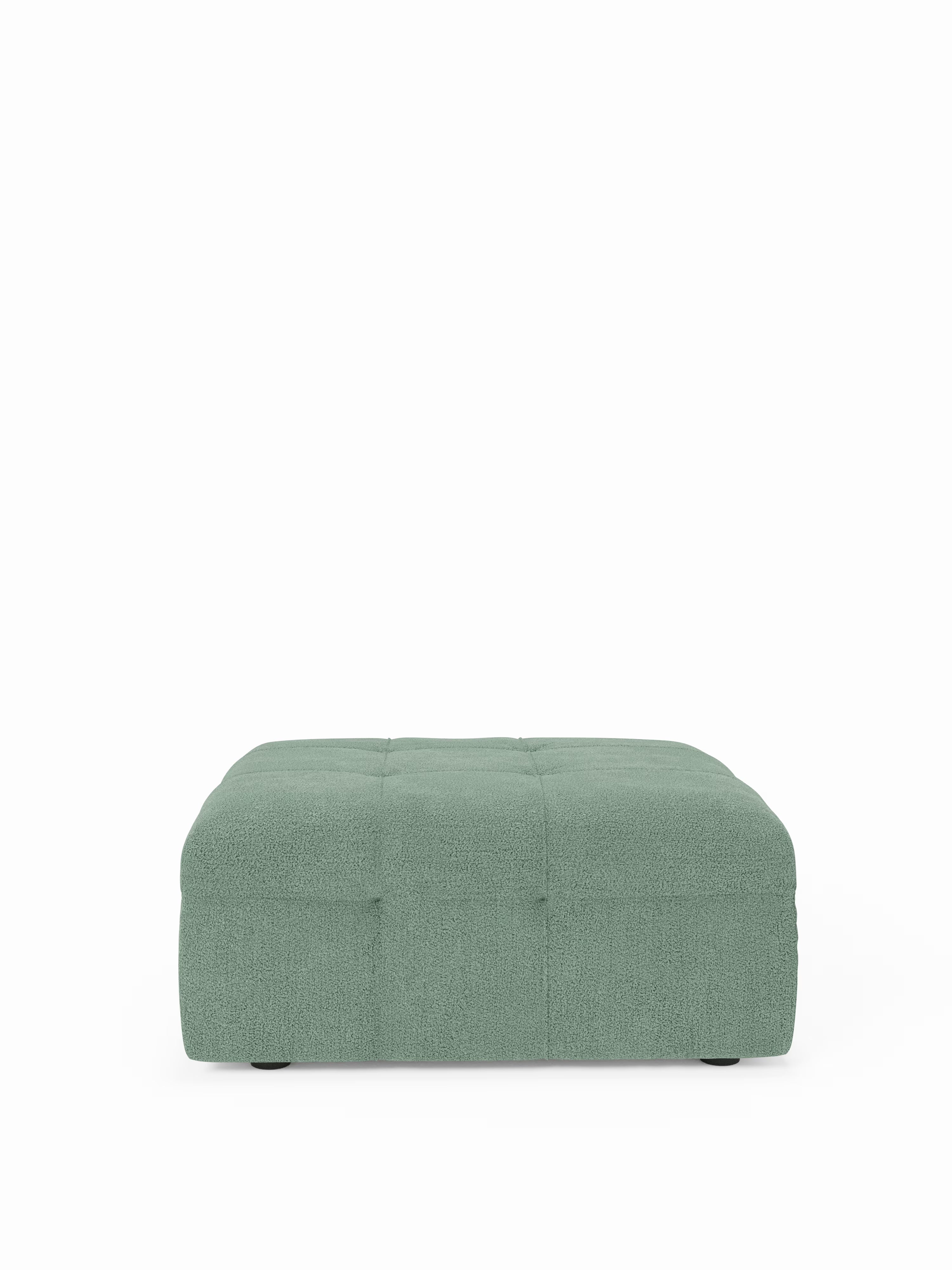 Mosaic puf moderno modular en tela bouclé antimanchas – capitoné y modular