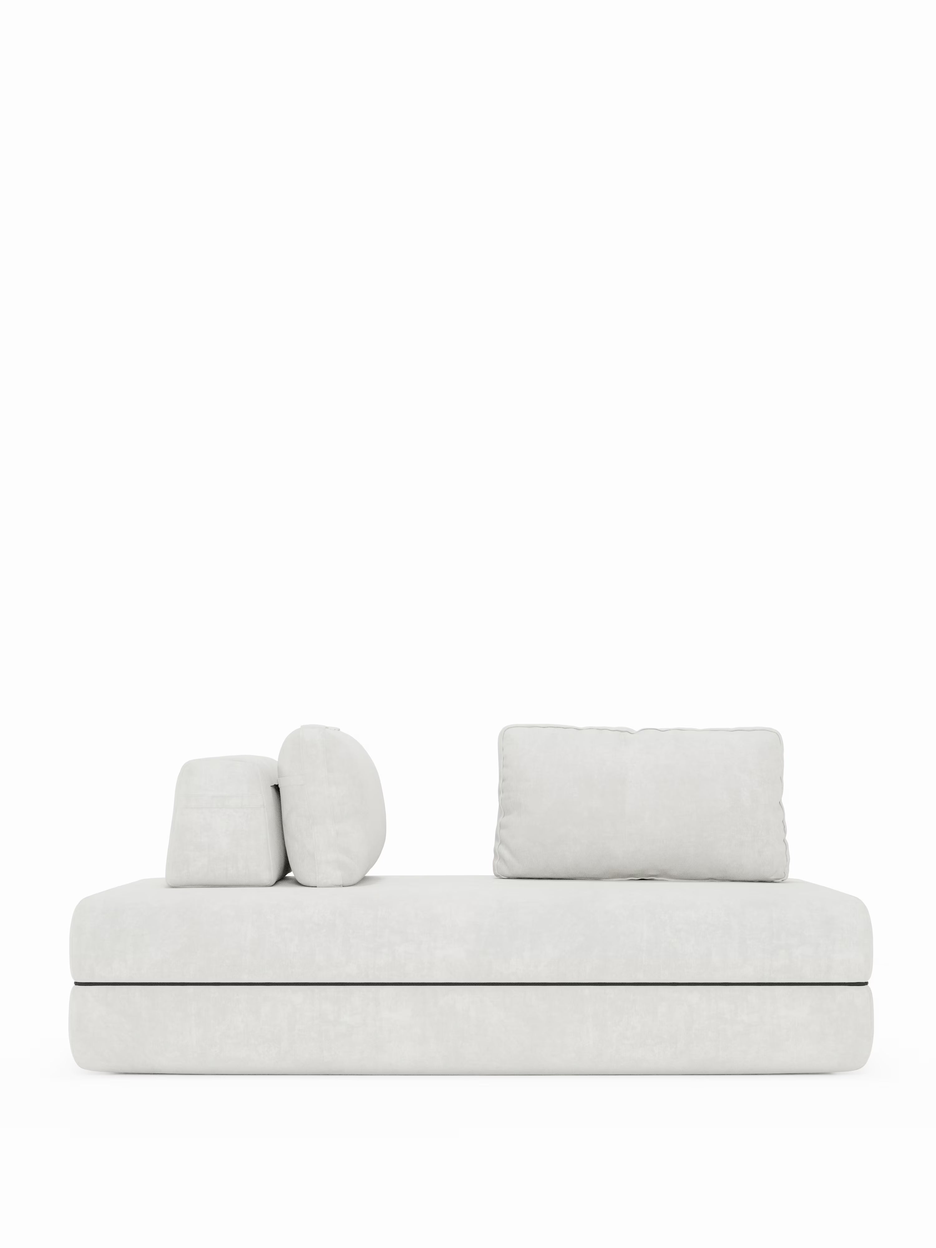 Rift Divano letto matrimoniale 3 posti moderno in tessuto smacchiabile – materasso 22 cm memory e schienali mobili