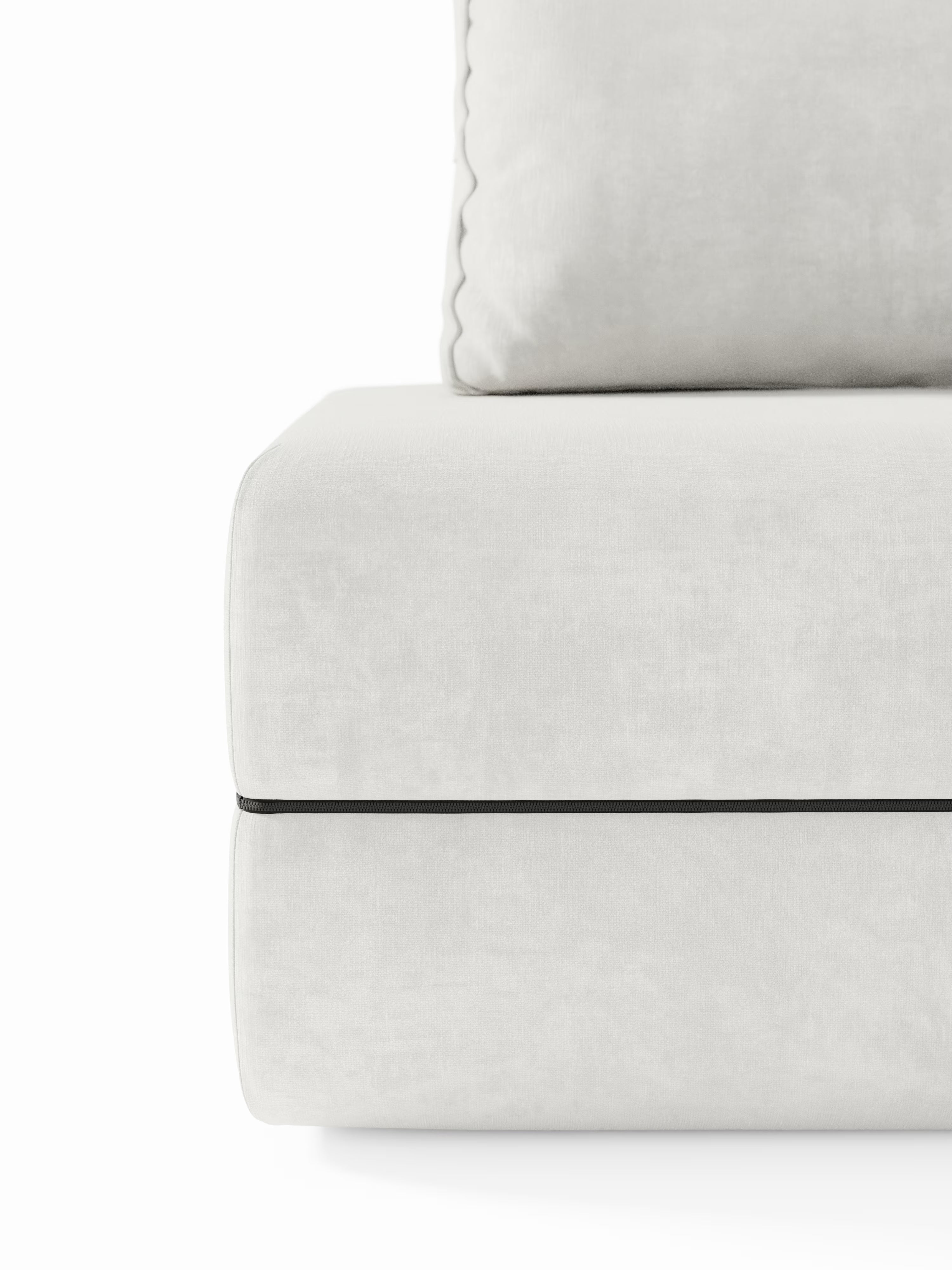 Rift Poltrona letto moderna in tessuto smacchiabile – materasso 22 cm con memory e schienale mobile