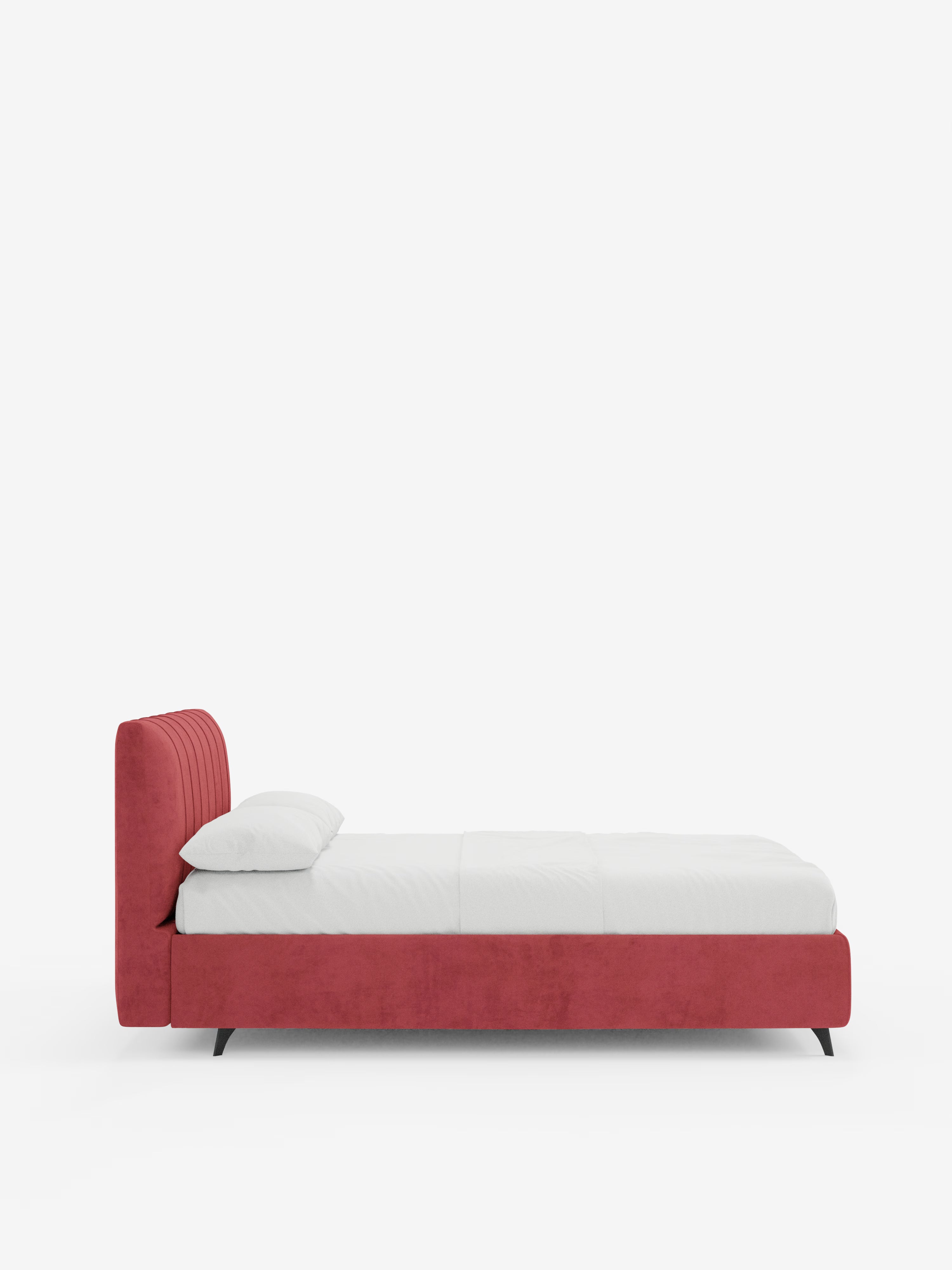 Bogart Modern double storage bed in stain-resistant microfiber, removable cover, and spacious compartment