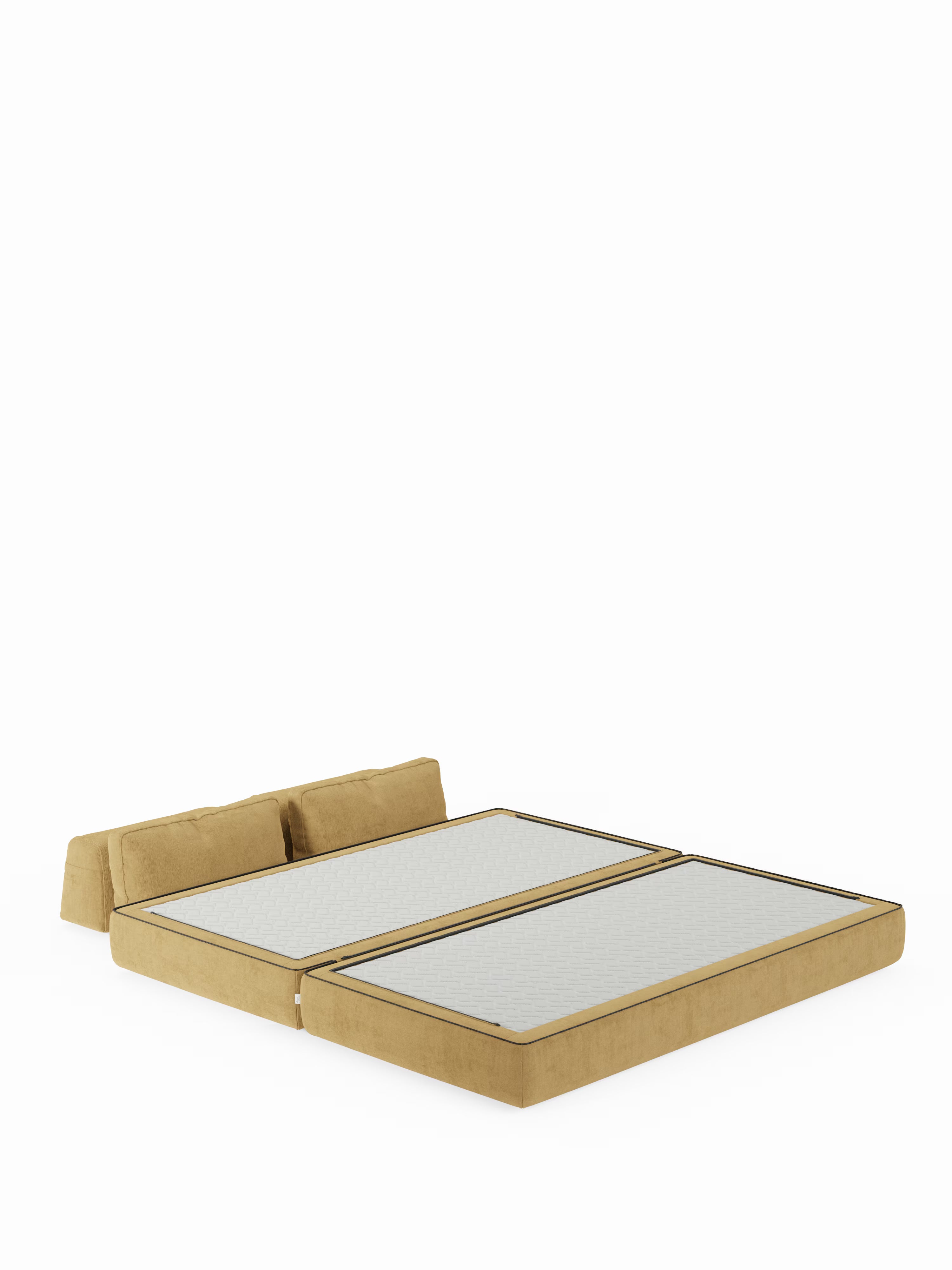 Rift Divano letto matrimoniale 3 posti moderno in tessuto smacchiabile – materasso 22 cm memory e schienali mobili
