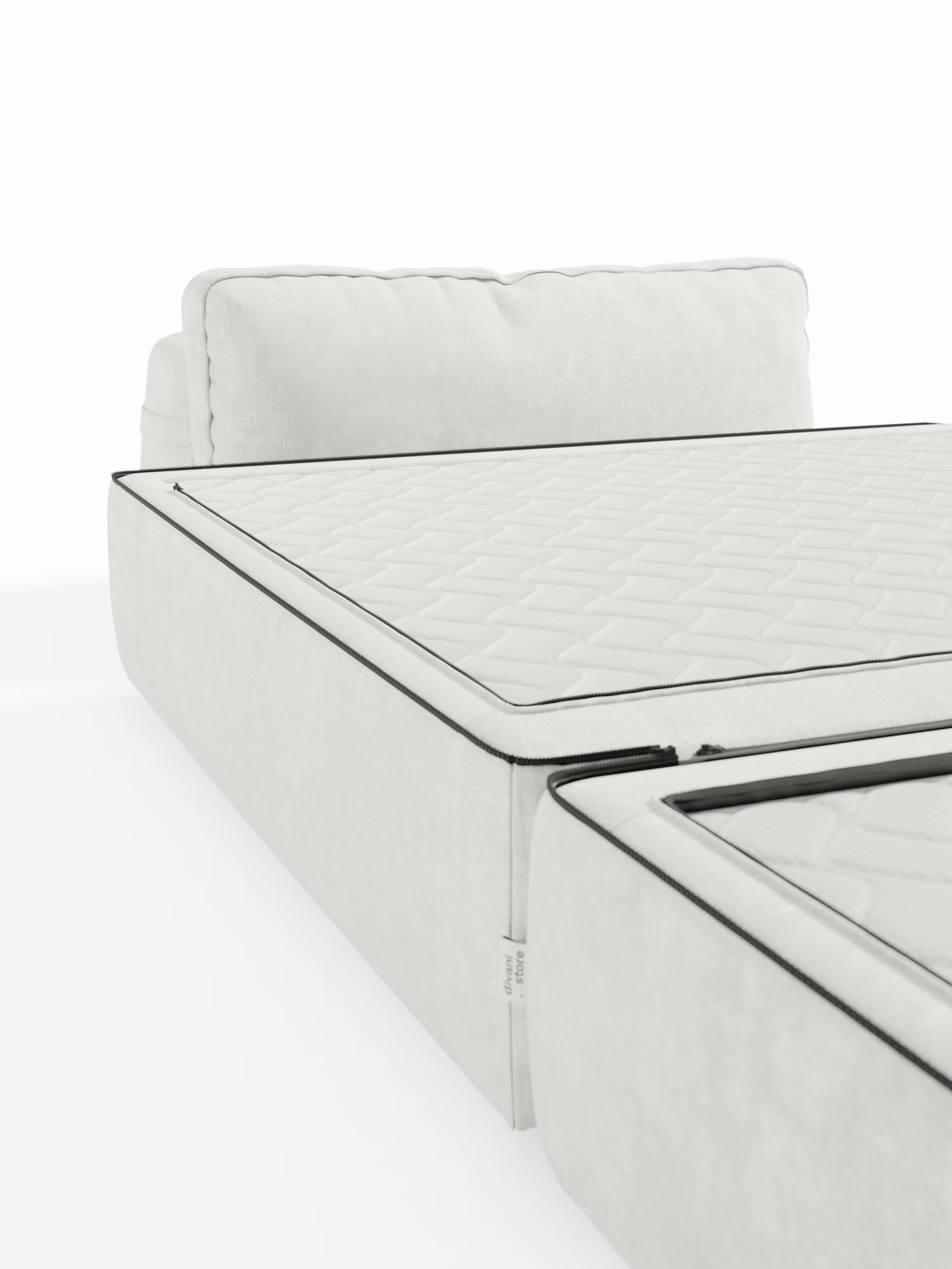 Rift Poltrona letto moderna in tessuto smacchiabile – materasso 22 cm con memory e schienale mobile
