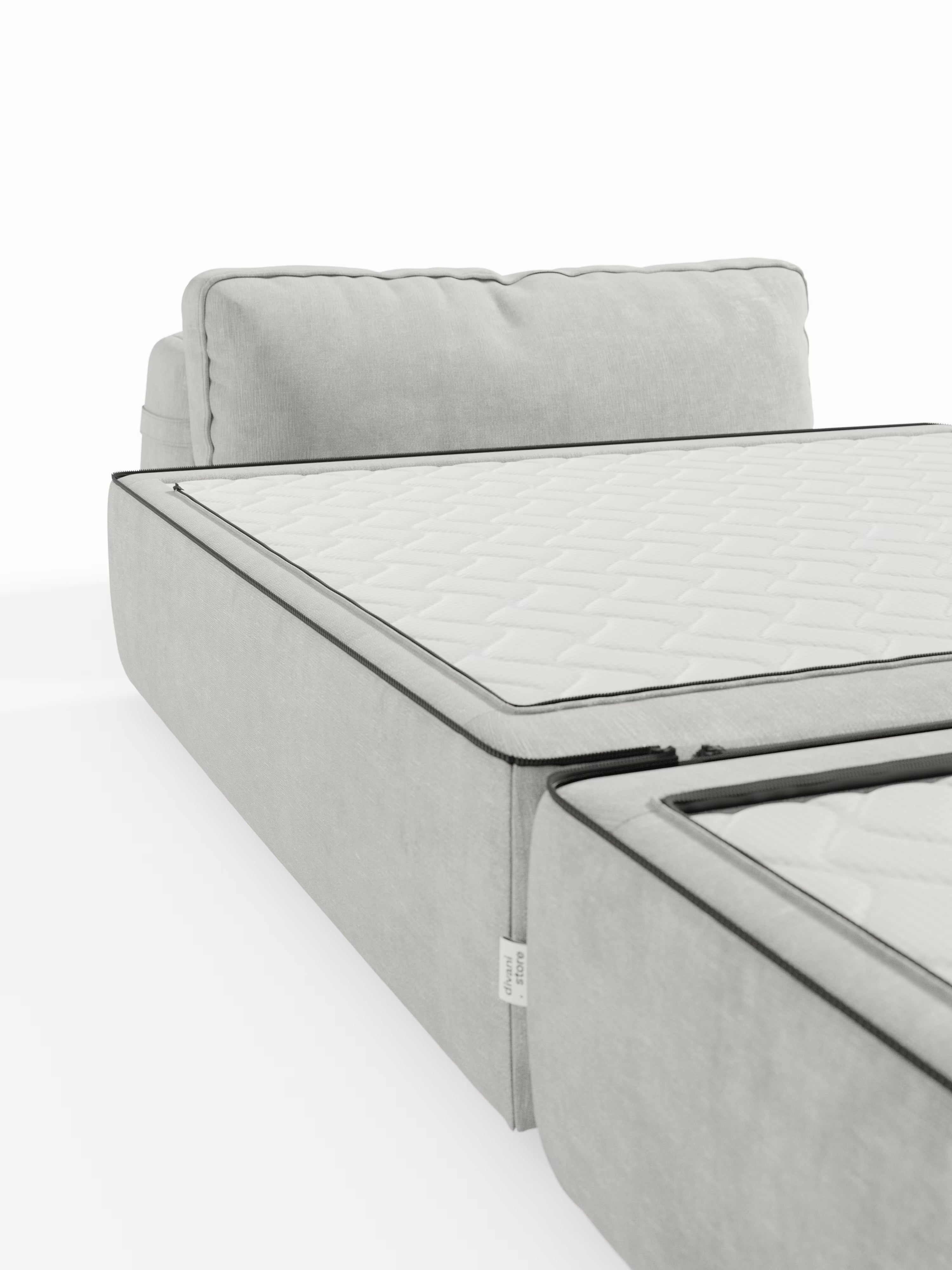 Rift Poltrona letto moderna in tessuto smacchiabile – materasso 22 cm con memory e schienale mobile