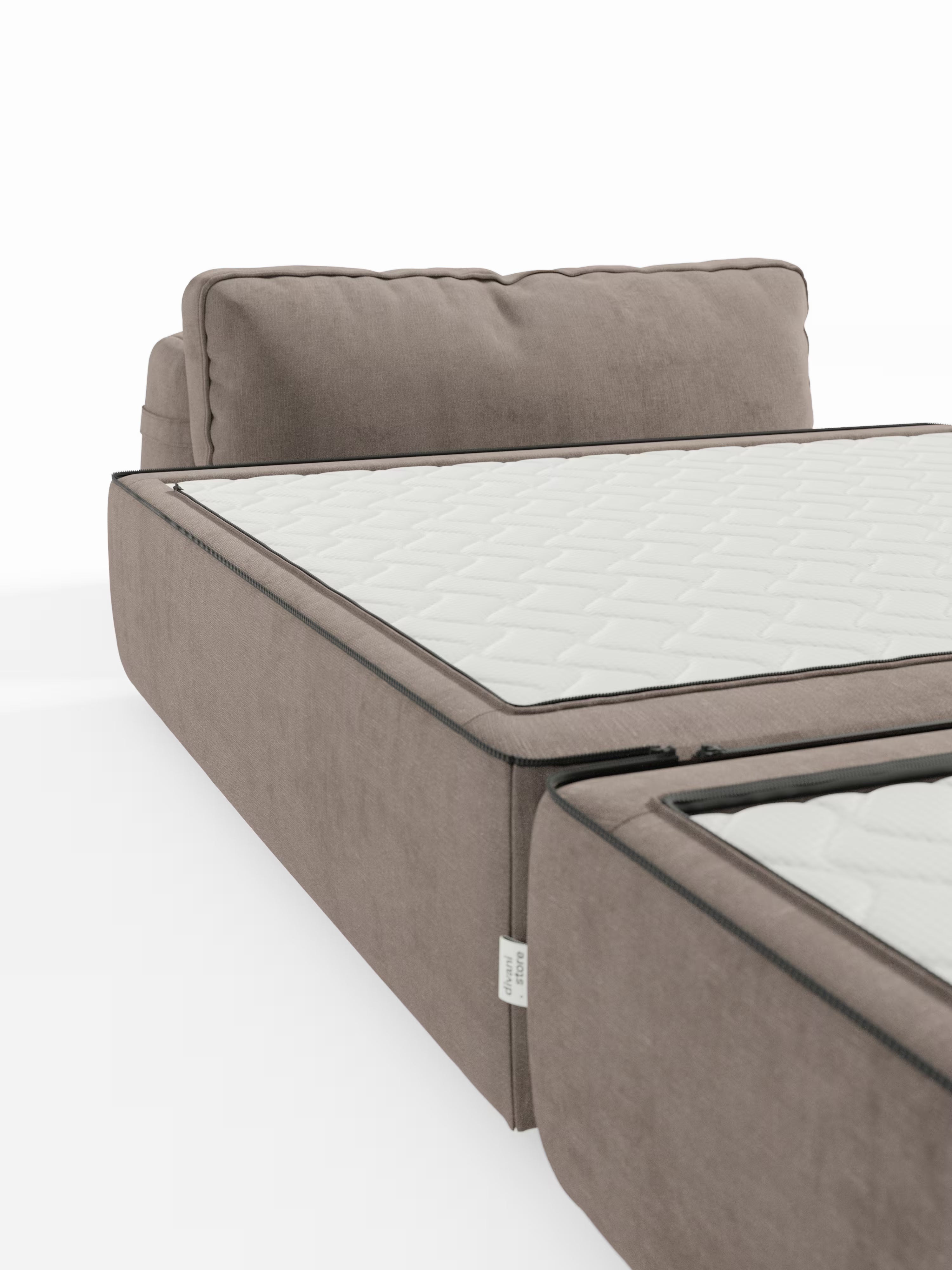 Rift Poltrona letto moderna in tessuto smacchiabile – materasso 22 cm con memory e schienale mobile