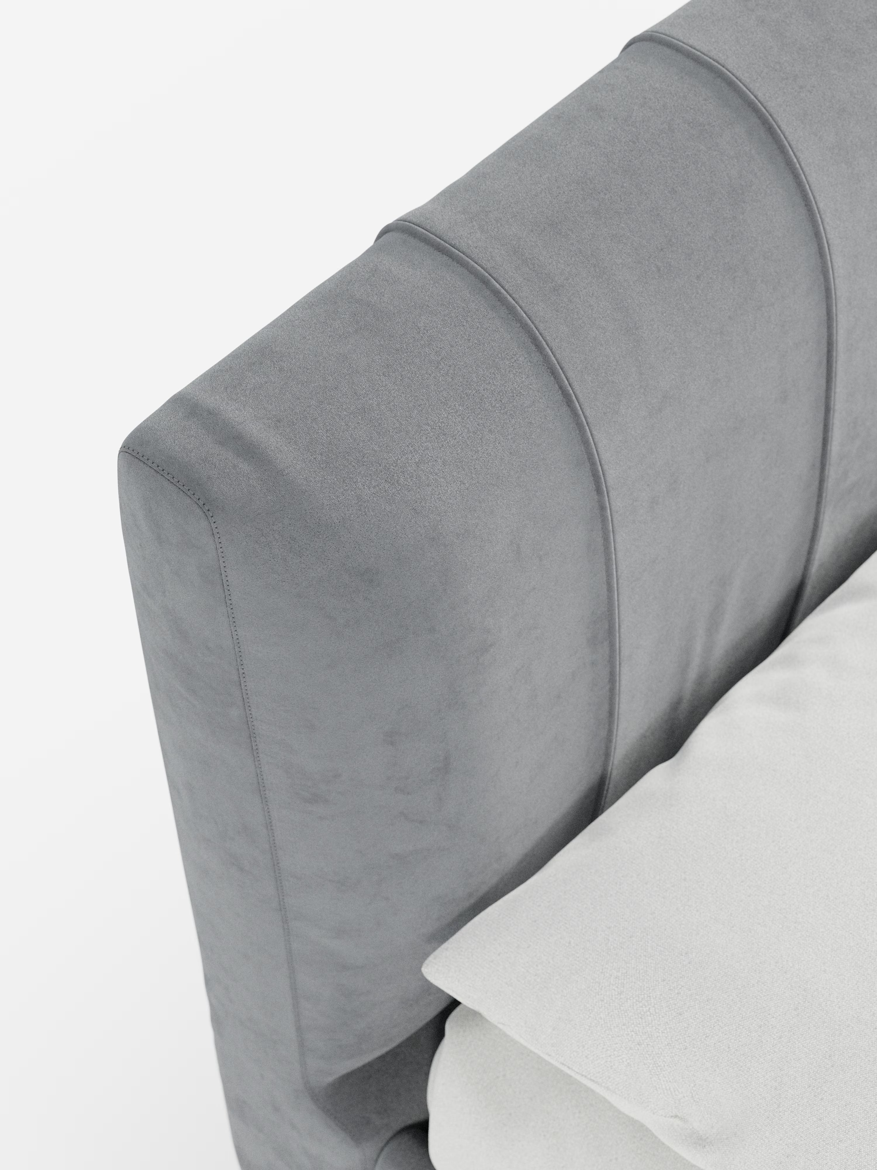 Bogart Modern double storage bed in stain-resistant microfiber, removable cover, and spacious compartment