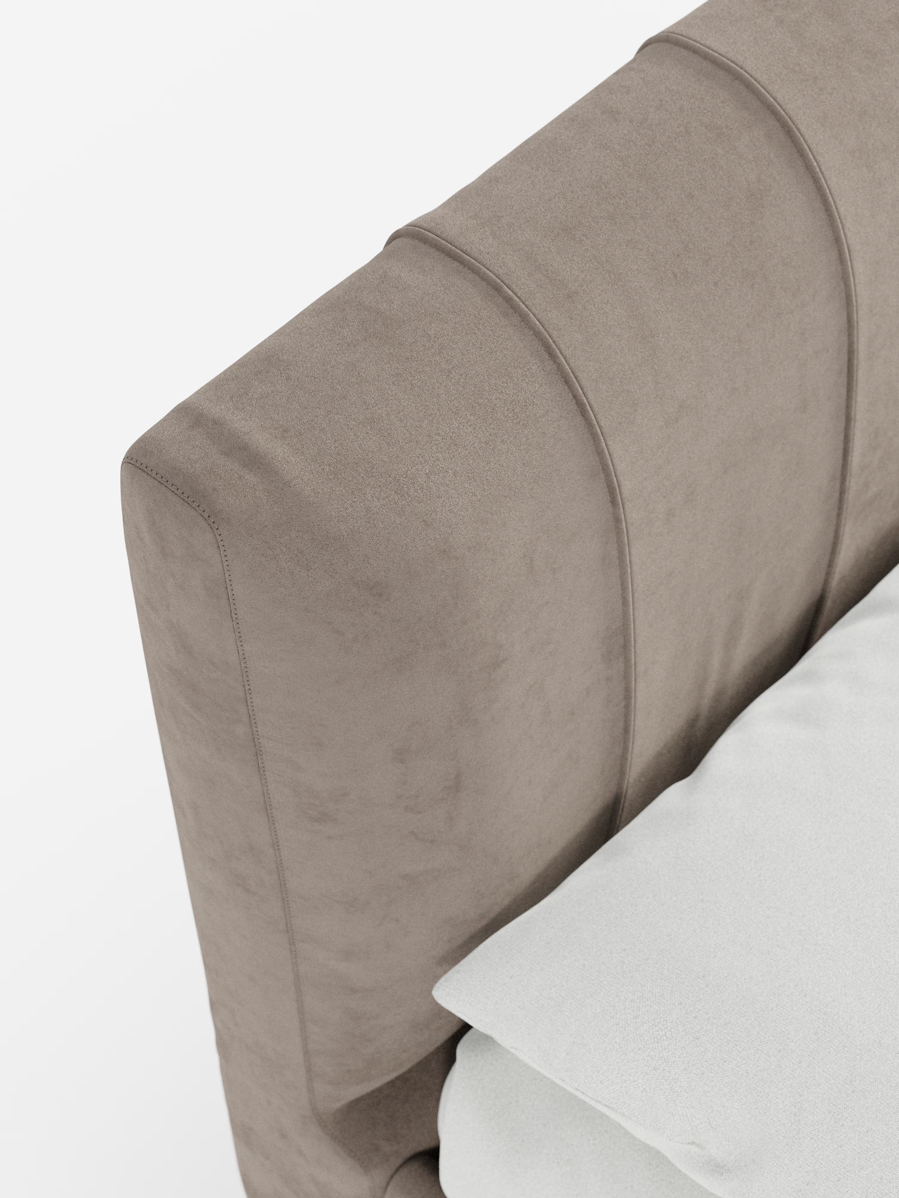 Bogart Modern double storage bed in stain-resistant microfiber, removable cover, and spacious compartment