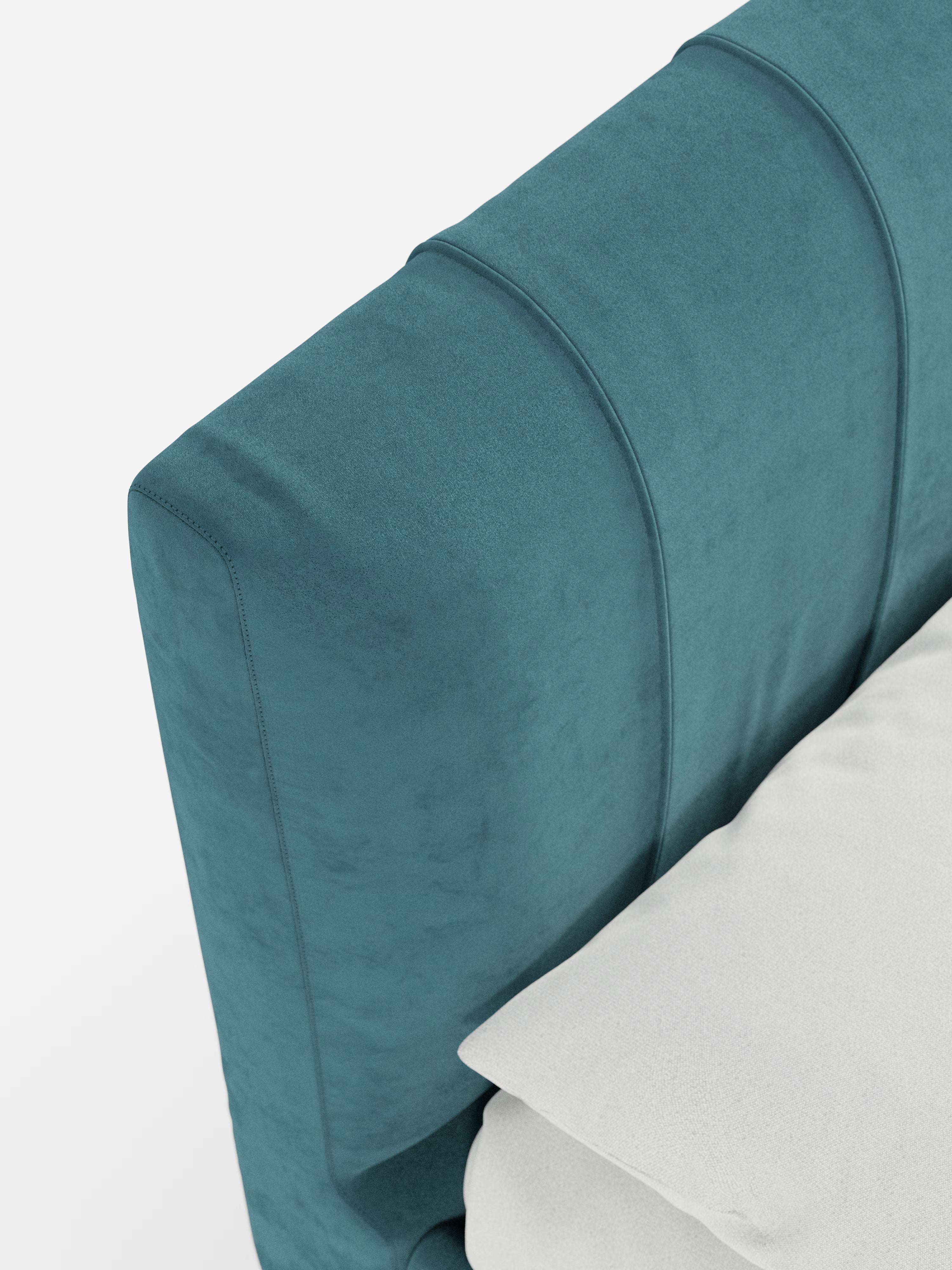 Bogart Modern double storage bed in stain-resistant microfiber, removable cover, and spacious compartment