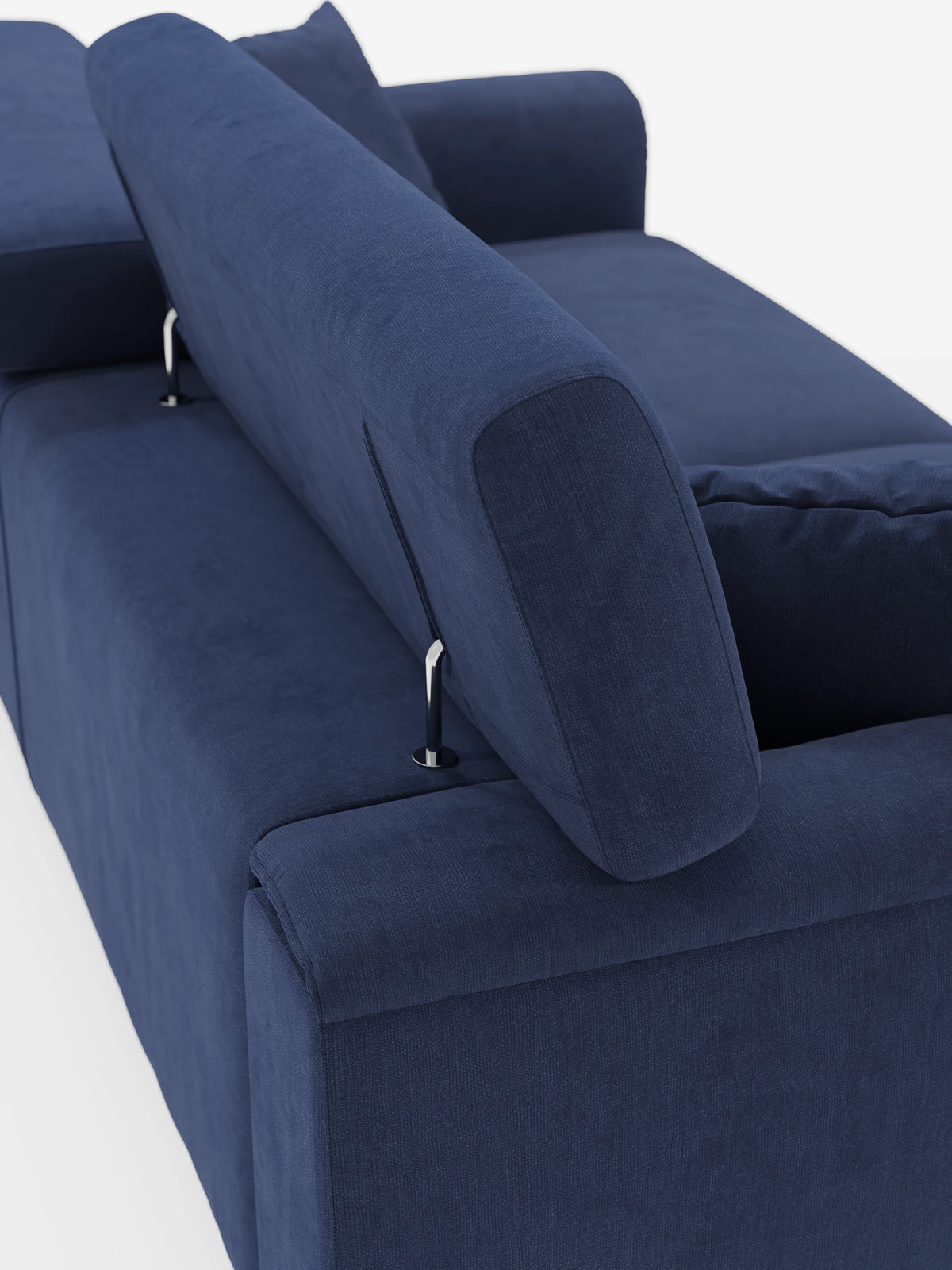 Caravaggio Sofa für 2 oder 3 Personen mit ausziehbaren Sitzen und verstellbaren Kopfstützen aus fleckenabweisendem Stoff