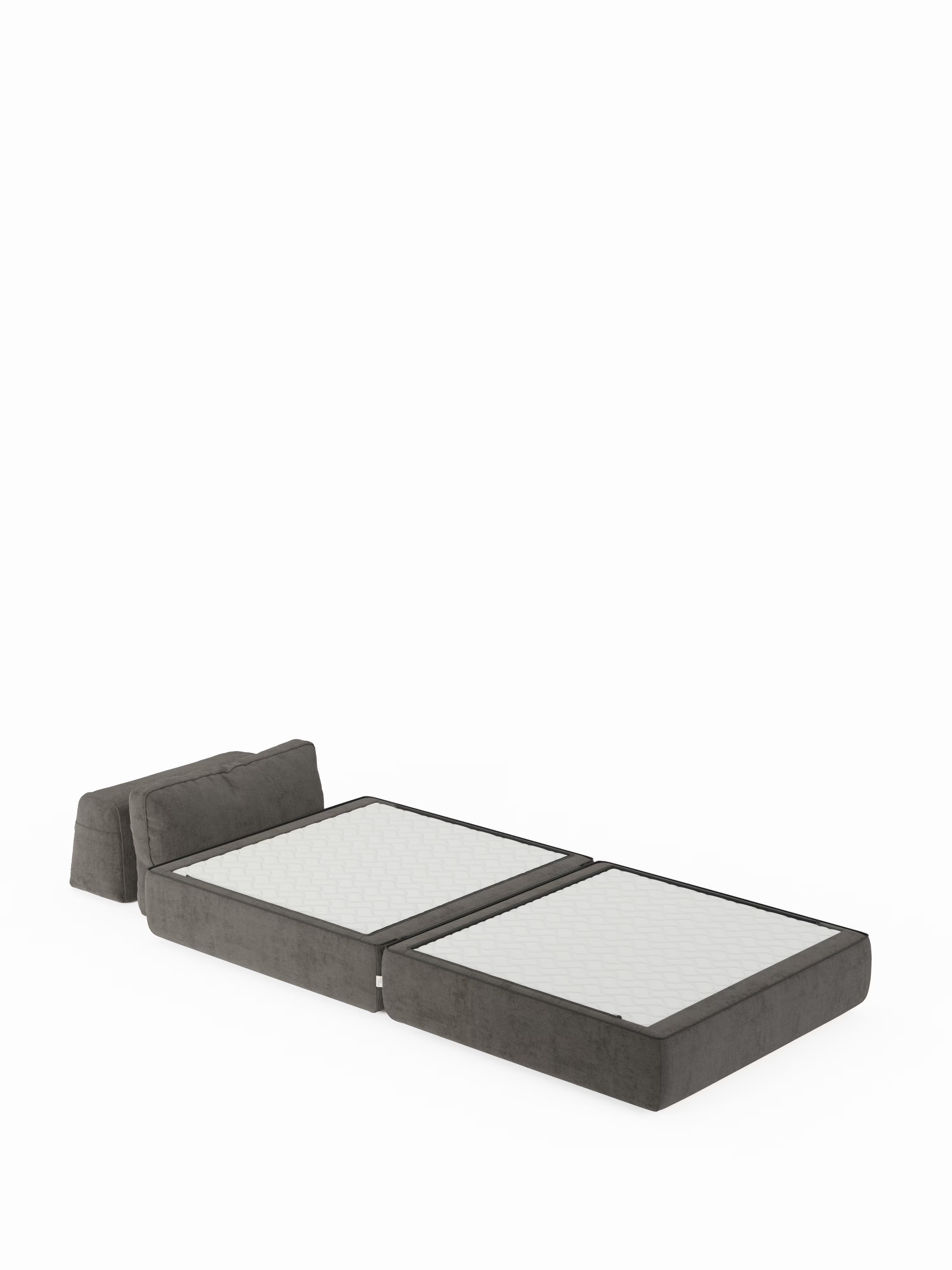 Rift Poltrona letto moderna in tessuto smacchiabile – materasso 22 cm con memory e schienale mobile