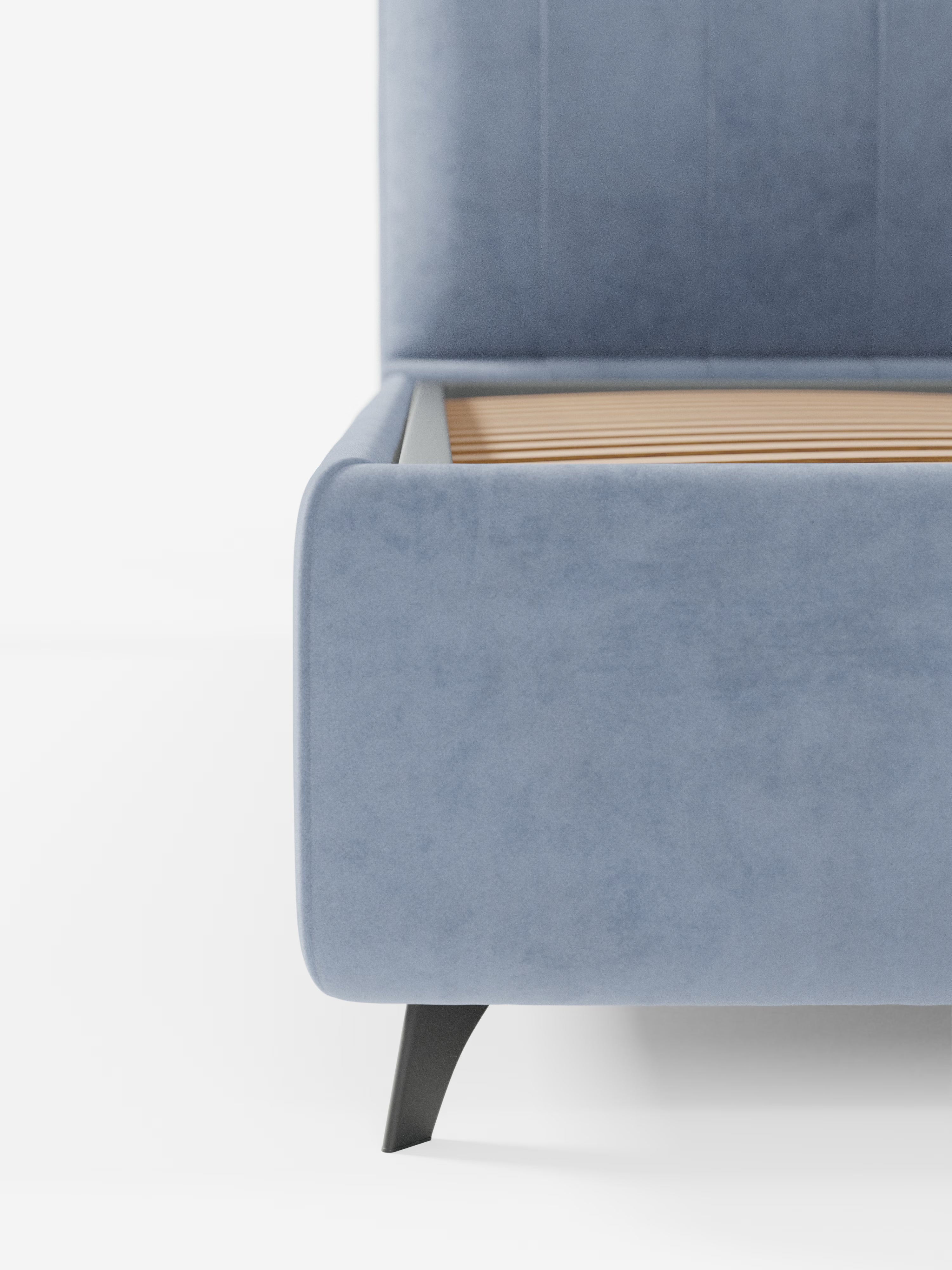Bogart Modern double storage bed in stain-resistant microfiber, removable cover, and spacious compartment