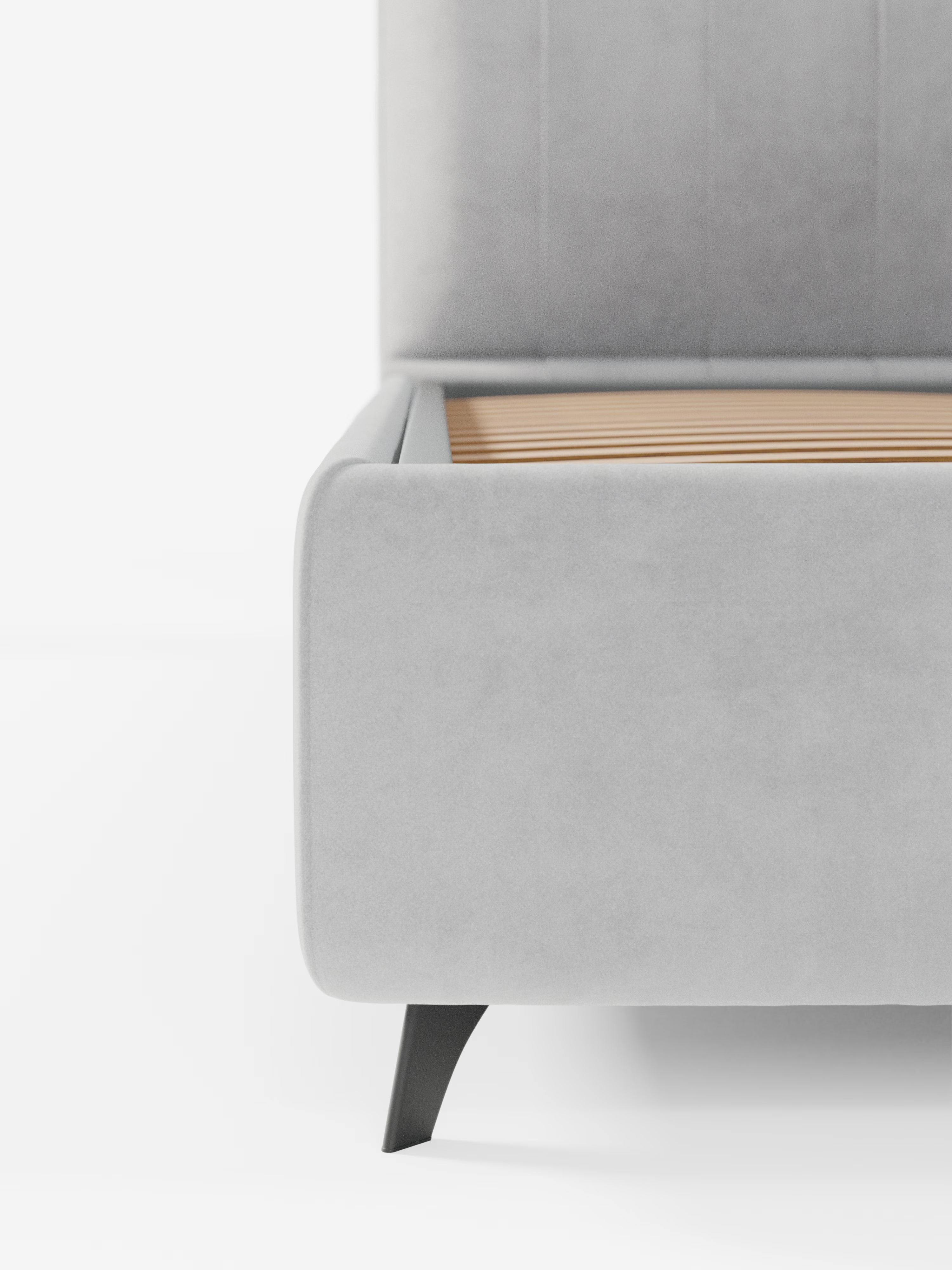 Bogart Modern double storage bed in stain-resistant microfiber, removable cover, and spacious compartment
