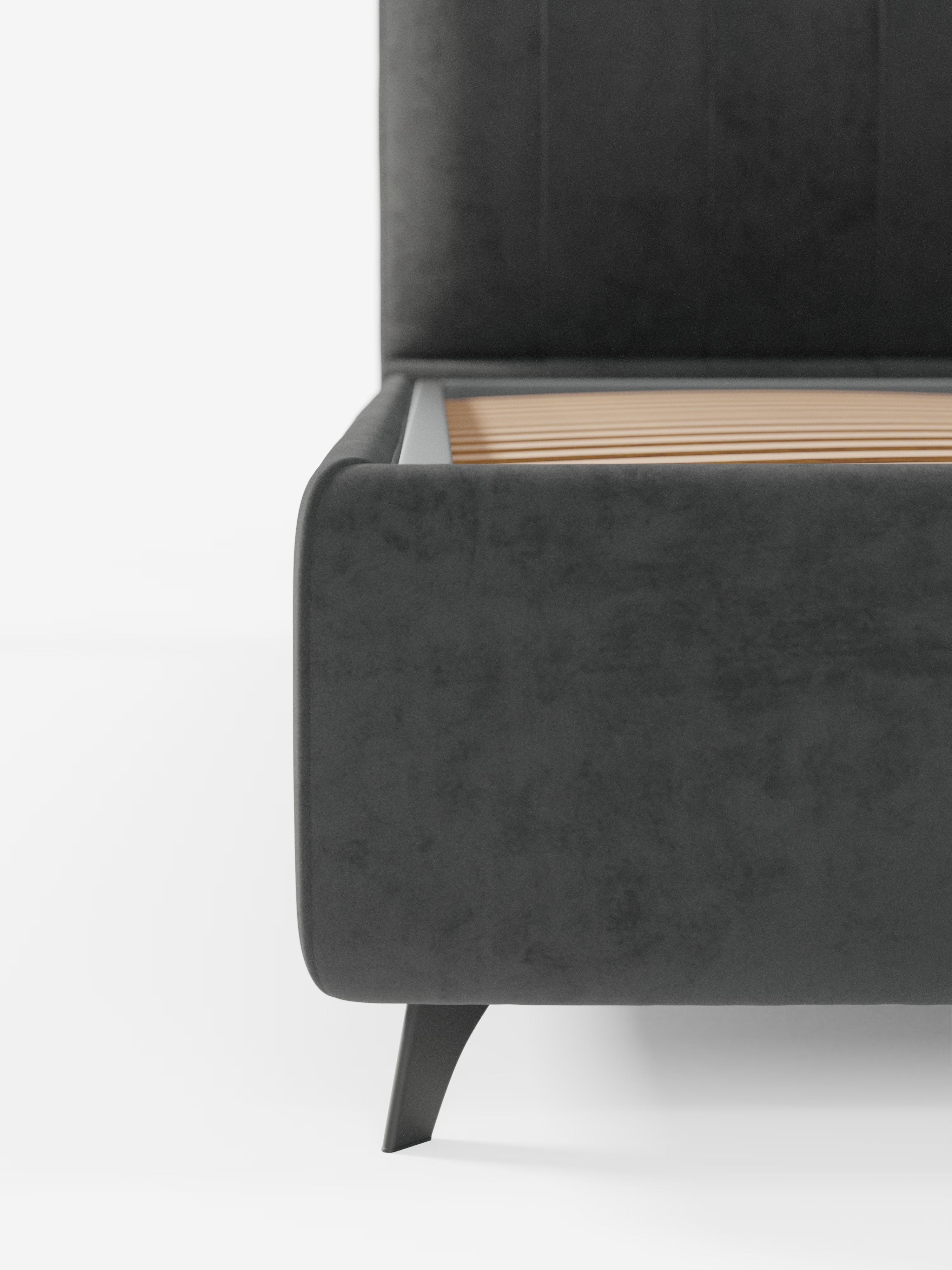Bogart Modern double storage bed in stain-resistant microfiber, removable cover, and spacious compartment