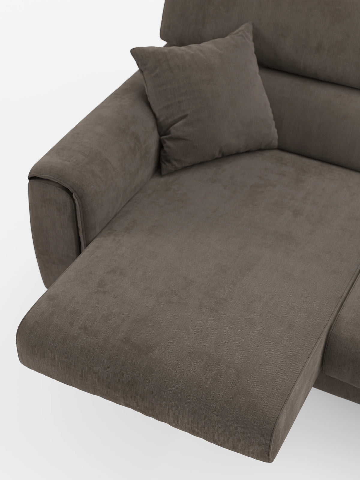 Caravaggio Sofa für 4 Personen mit drei ausziehbaren Sitzen und verstellbaren Kopfstützen aus fleckenabweisendem Stoff