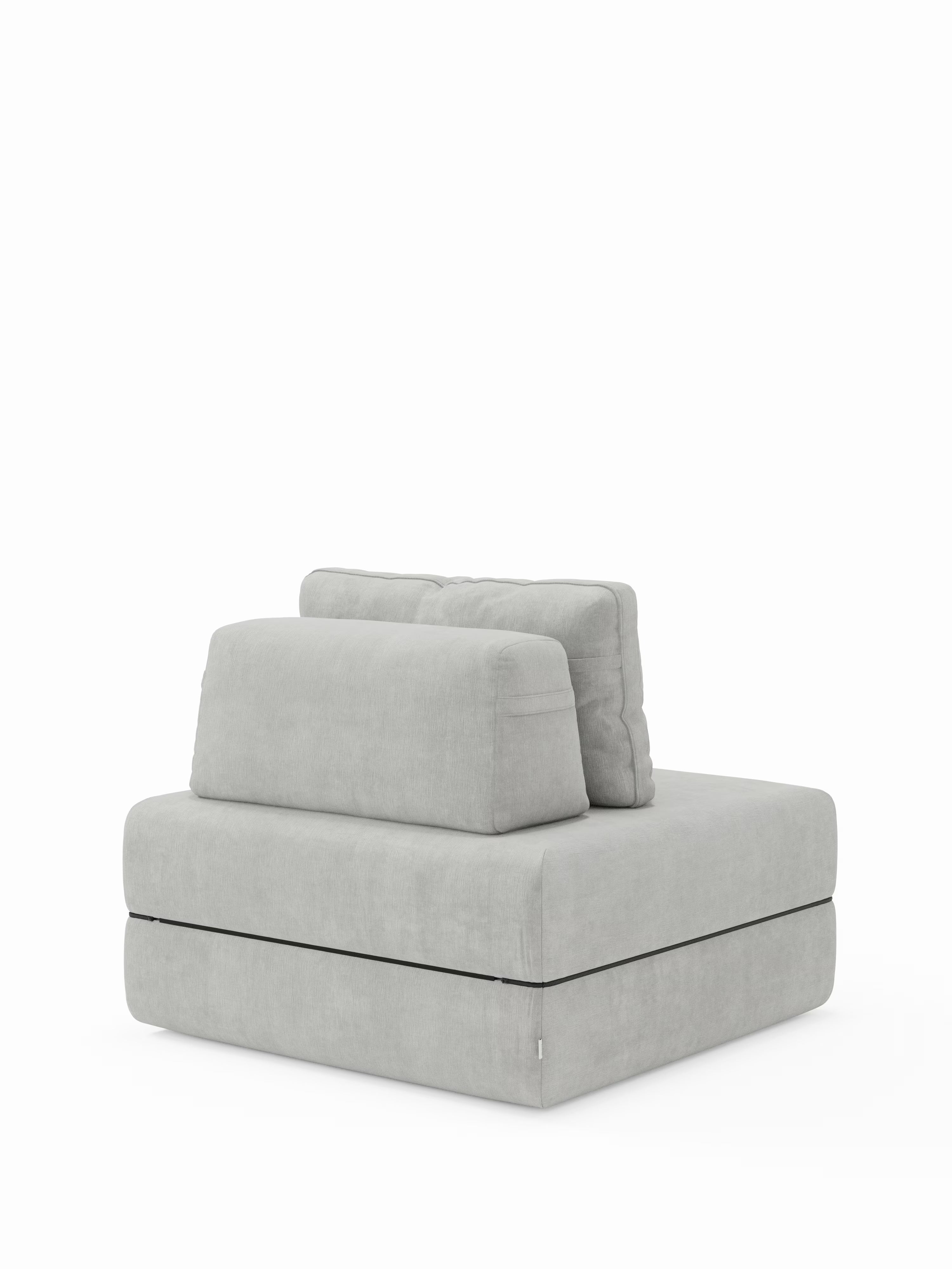 Rift Poltrona letto moderna in tessuto smacchiabile – materasso 22 cm con memory e schienale mobile