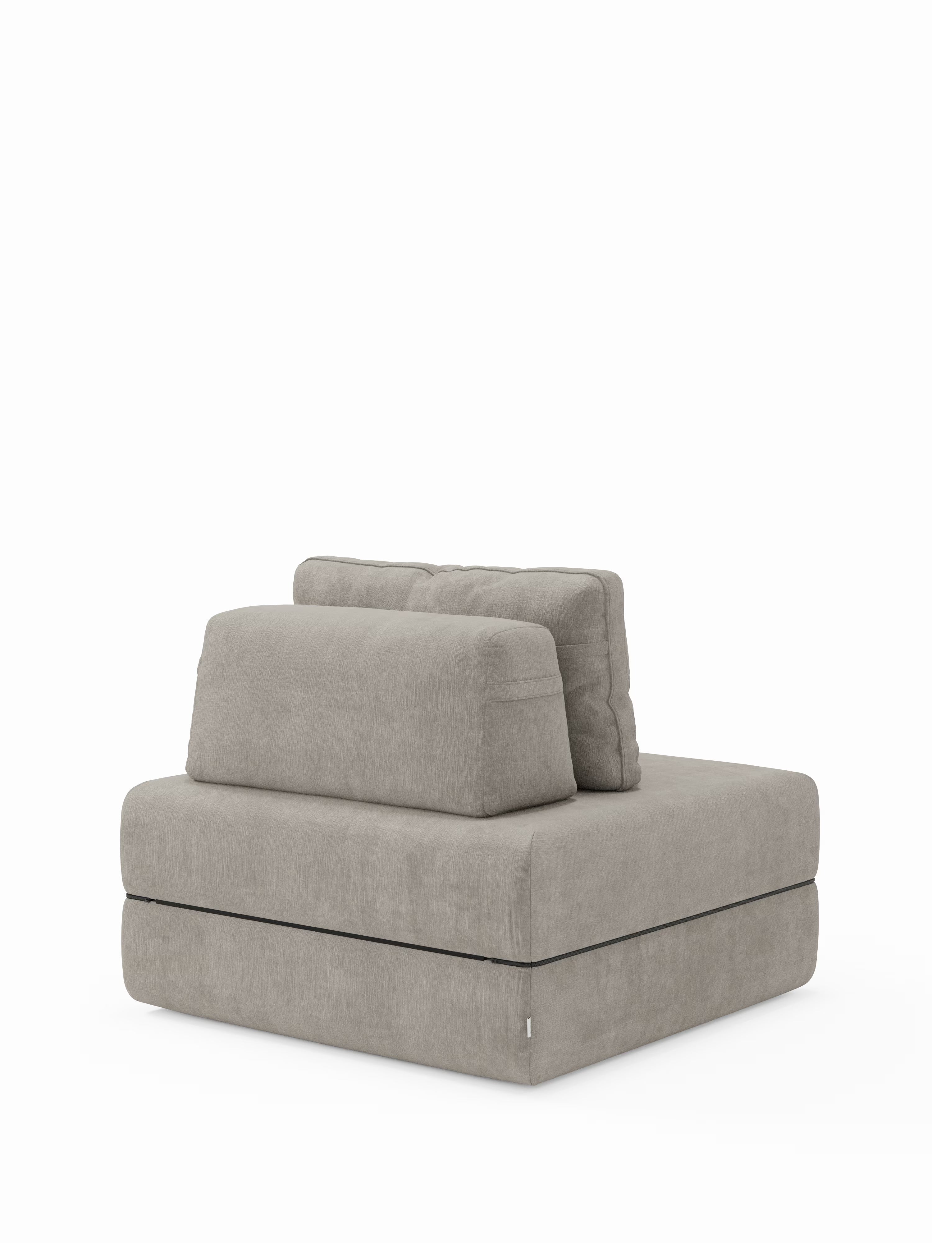 Rift Poltrona letto moderna in tessuto smacchiabile – materasso 22 cm con memory e schienale mobile