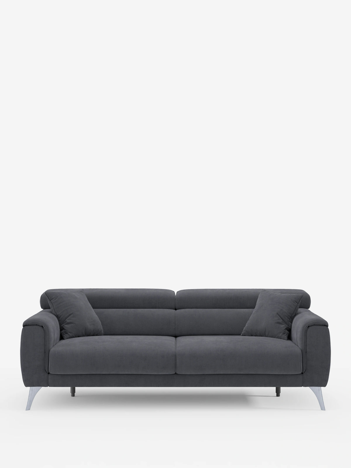 Caravaggio Sofa für 2 oder 3 Personen mit ausziehbaren Sitzen und verstellbaren Kopfstützen aus fleckenabweisendem Stoff