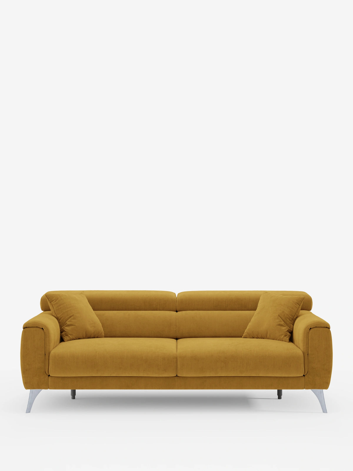 Caravaggio Sofa für 2 oder 3 Personen mit ausziehbaren Sitzen und verstellbaren Kopfstützen aus fleckenabweisendem Stoff