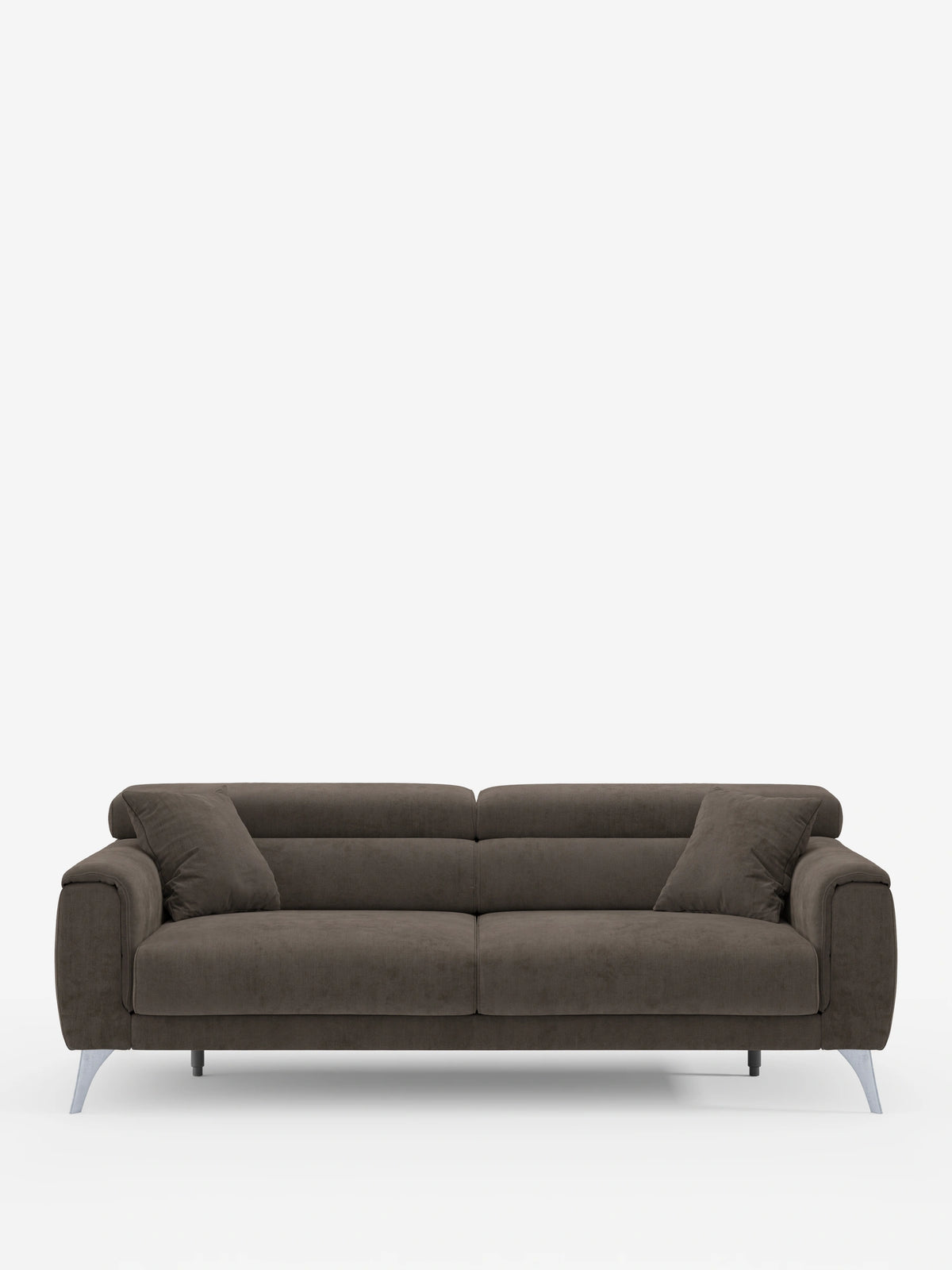 Caravaggio Sofa für 2 oder 3 Personen mit ausziehbaren Sitzen und verstellbaren Kopfstützen aus fleckenabweisendem Stoff