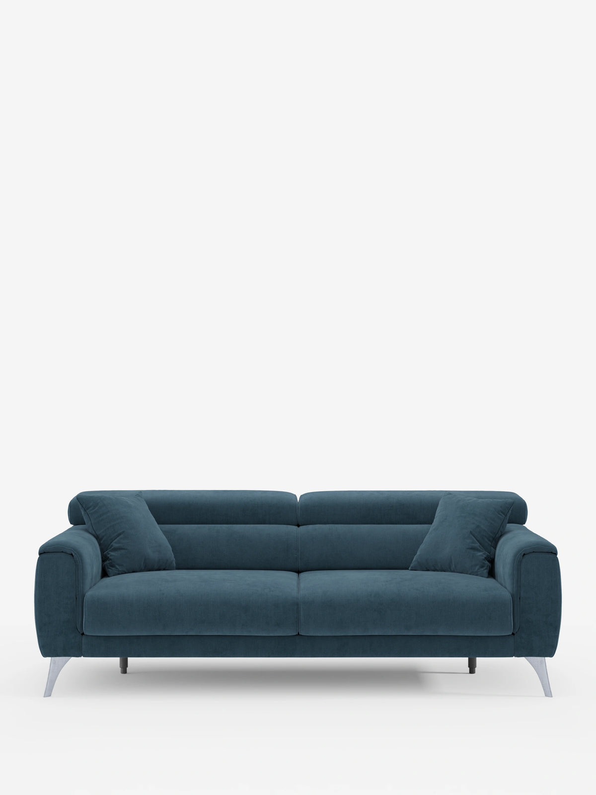 Caravaggio Sofa für 2 oder 3 Personen mit ausziehbaren Sitzen und verstellbaren Kopfstützen aus fleckenabweisendem Stoff