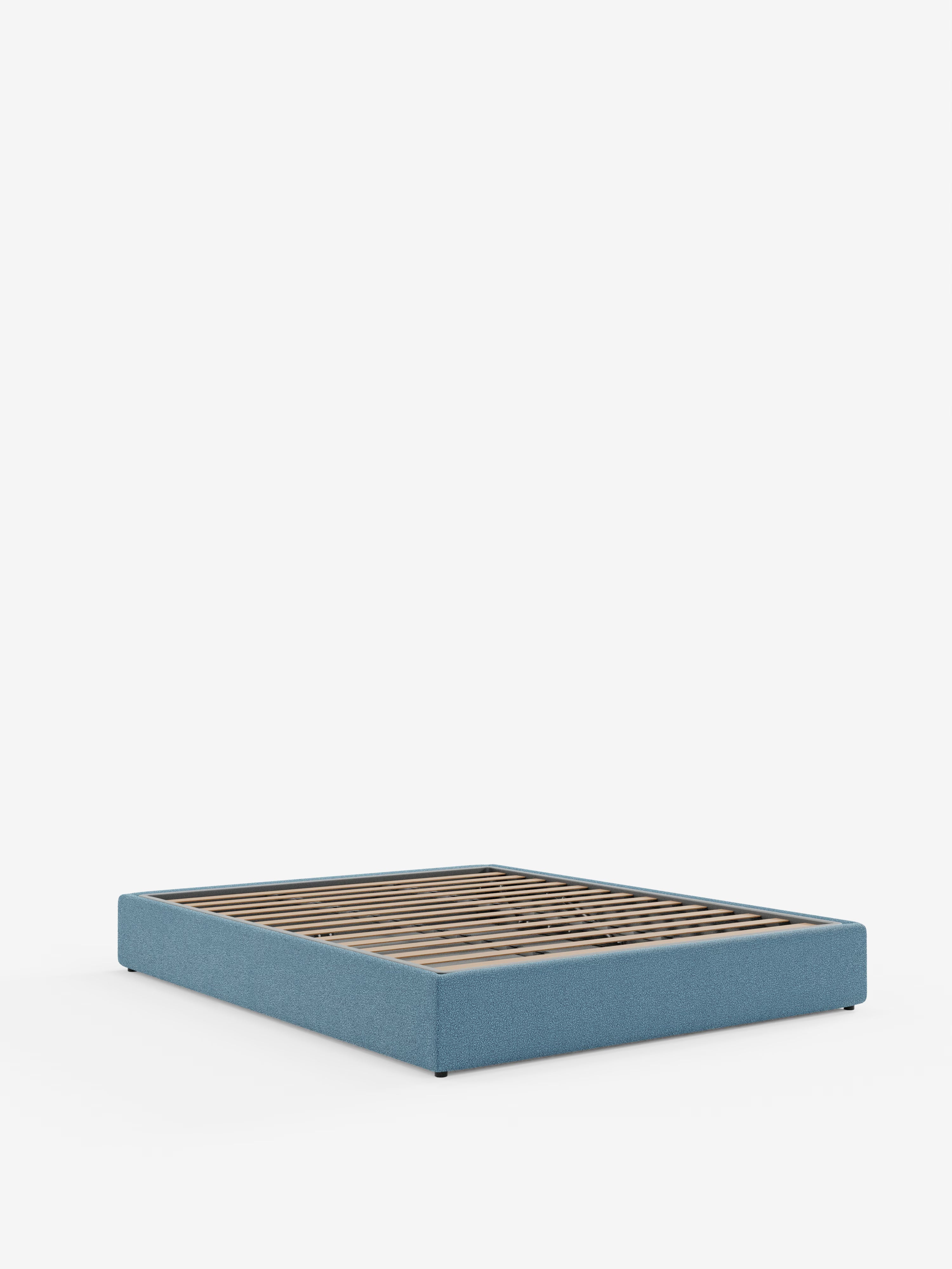 Ina Upholstered removable cover storage box spring in stain-resistant waterproof cotton-effect fabric