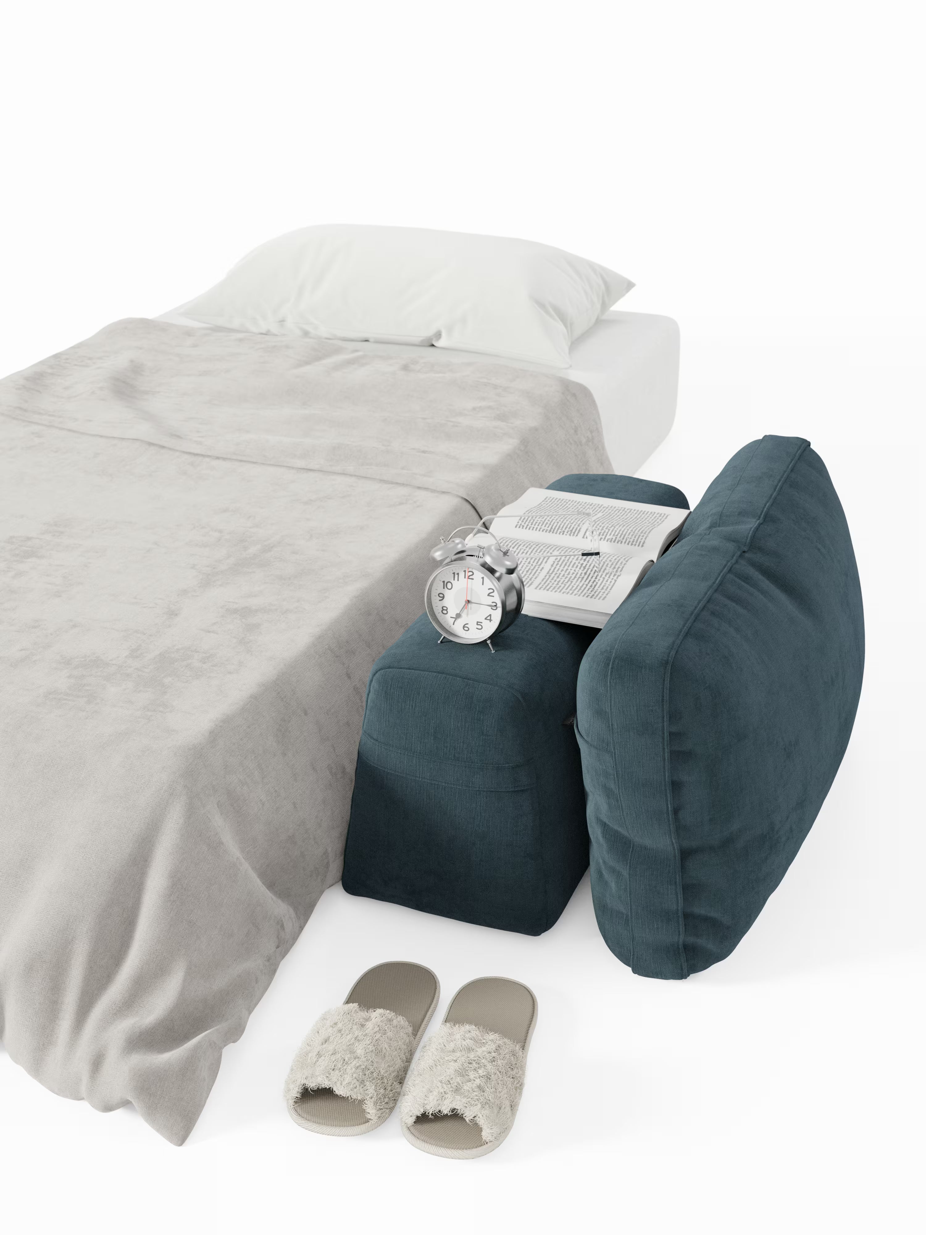Rift Poltrona letto moderna in tessuto smacchiabile – materasso 22 cm con memory e schienale mobile