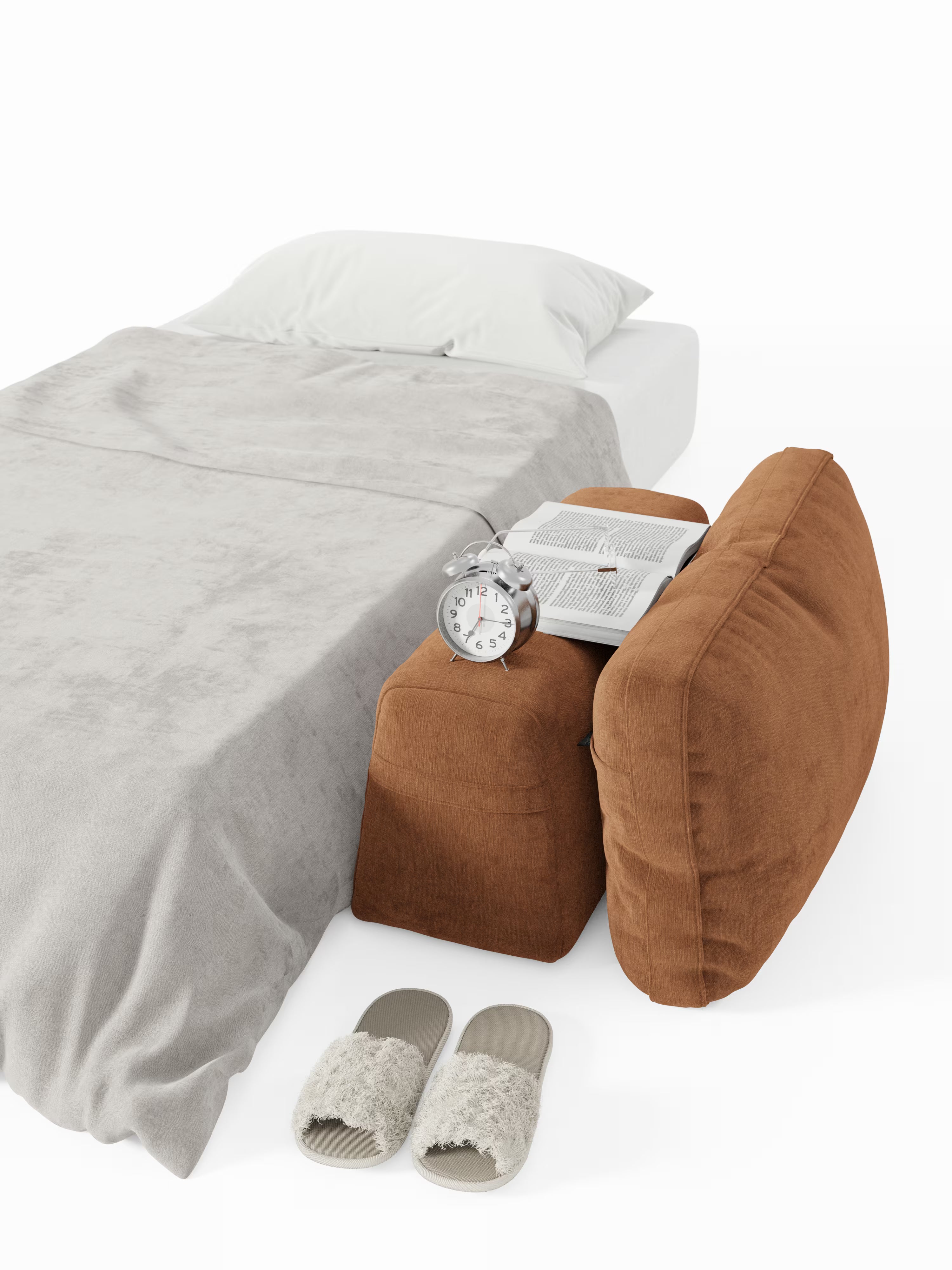 Rift Poltrona letto moderna in tessuto smacchiabile – materasso 22 cm con memory e schienale mobile