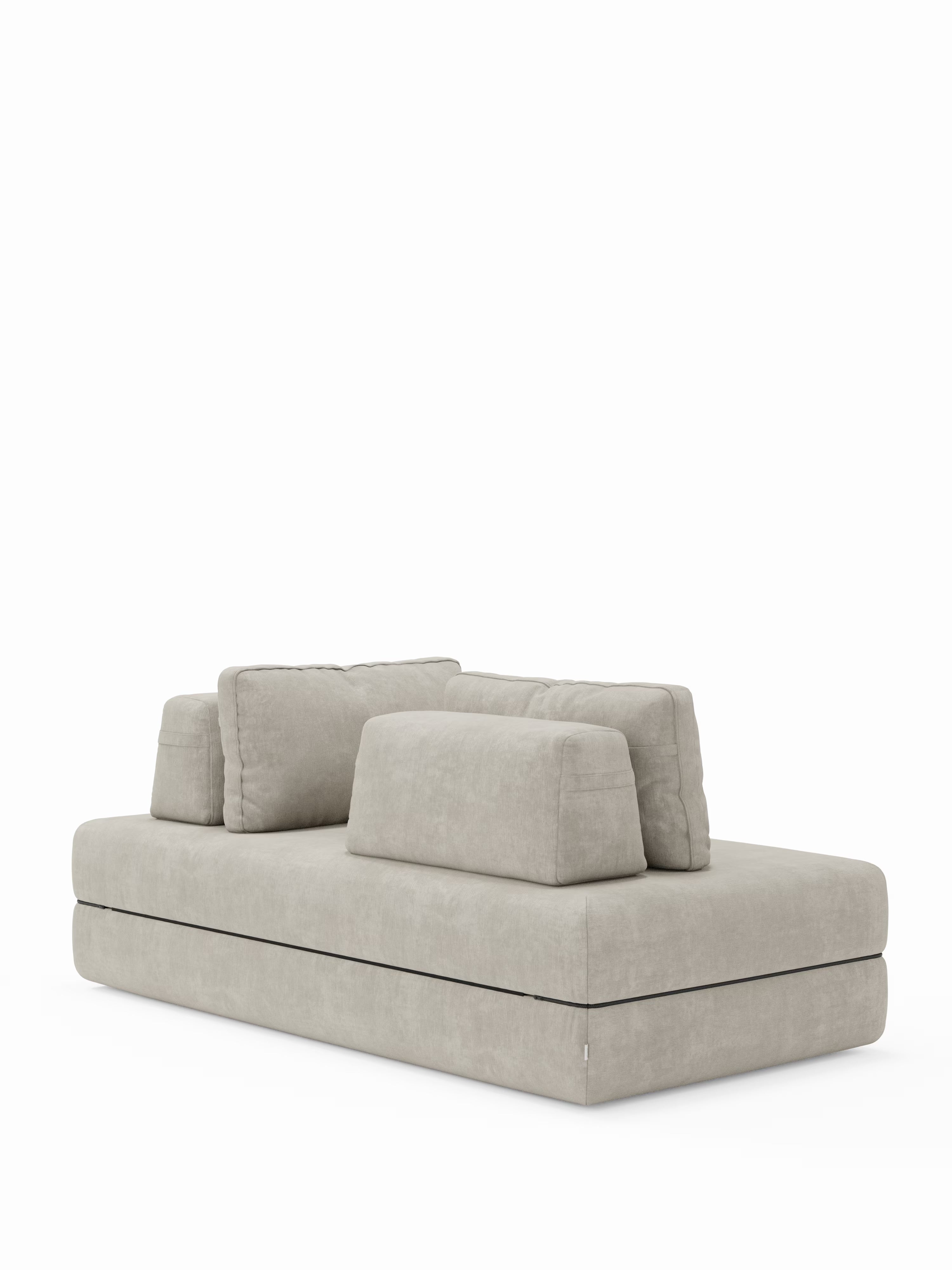 Rift Divano letto matrimoniale 3 posti moderno in tessuto smacchiabile – materasso 22 cm memory e schienali mobili