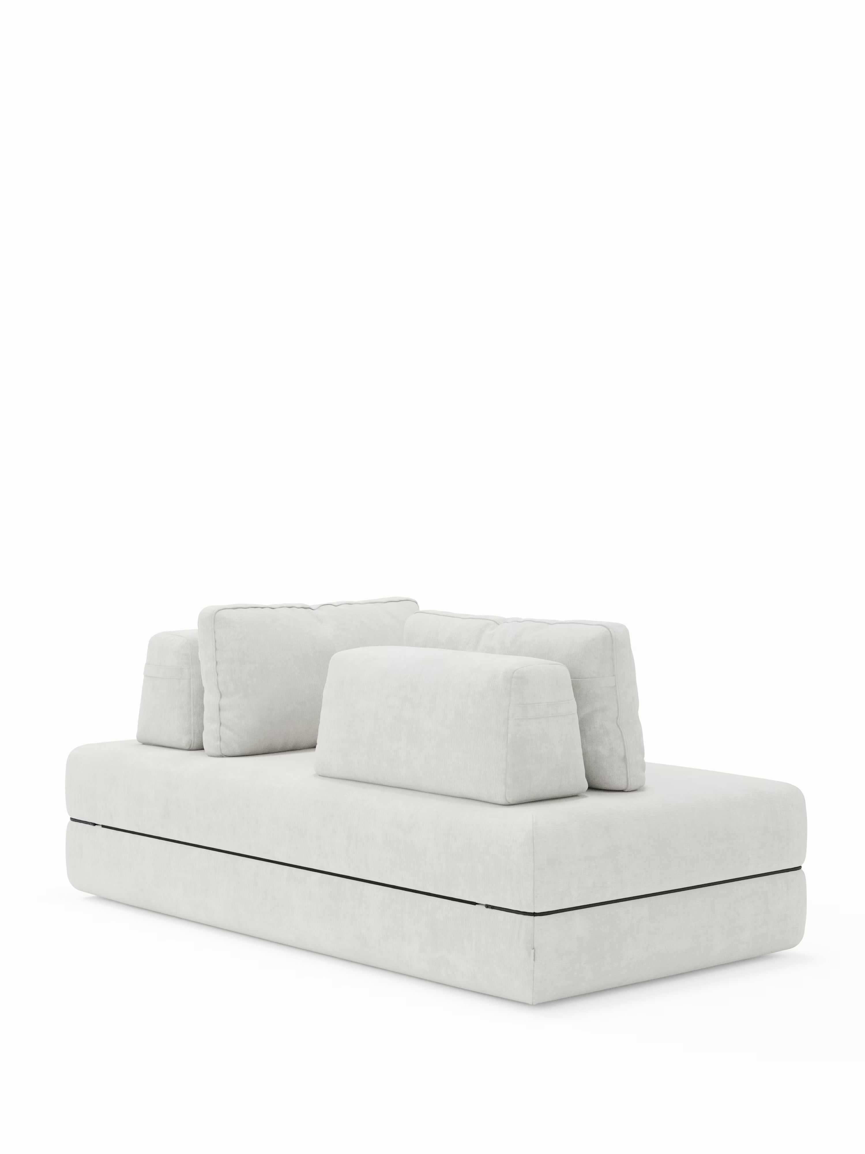Rift Divano letto matrimoniale 3 posti moderno in tessuto smacchiabile – materasso 22 cm memory e schienali mobili