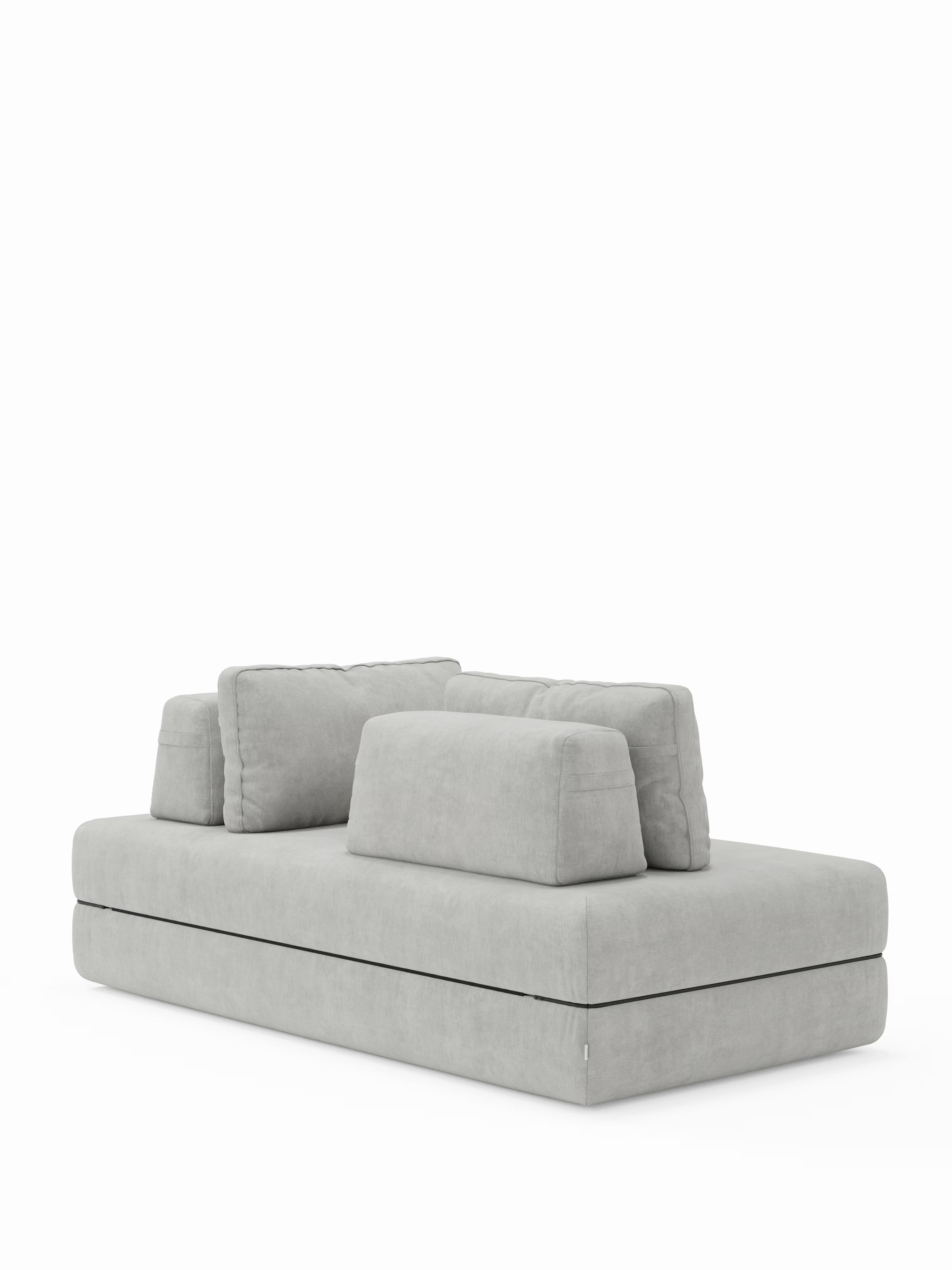 Rift Divano letto matrimoniale 3 posti moderno in tessuto smacchiabile – materasso 22 cm memory e schienali mobili