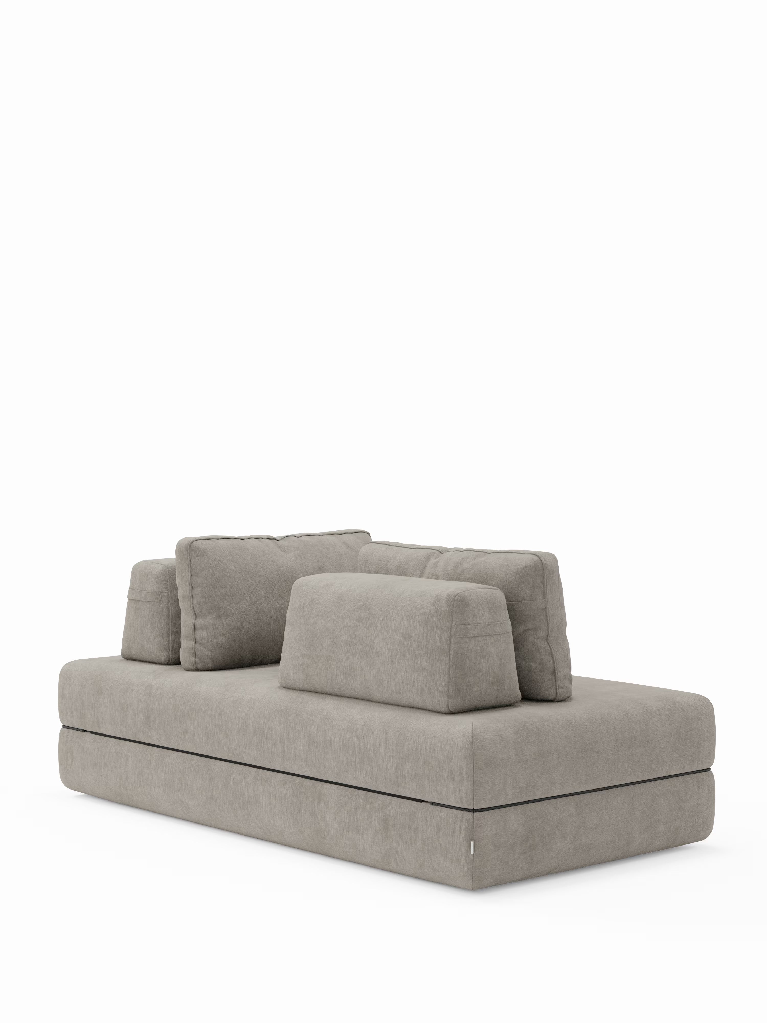 Rift Divano letto matrimoniale 3 posti moderno in tessuto smacchiabile – materasso 22 cm memory e schienali mobili