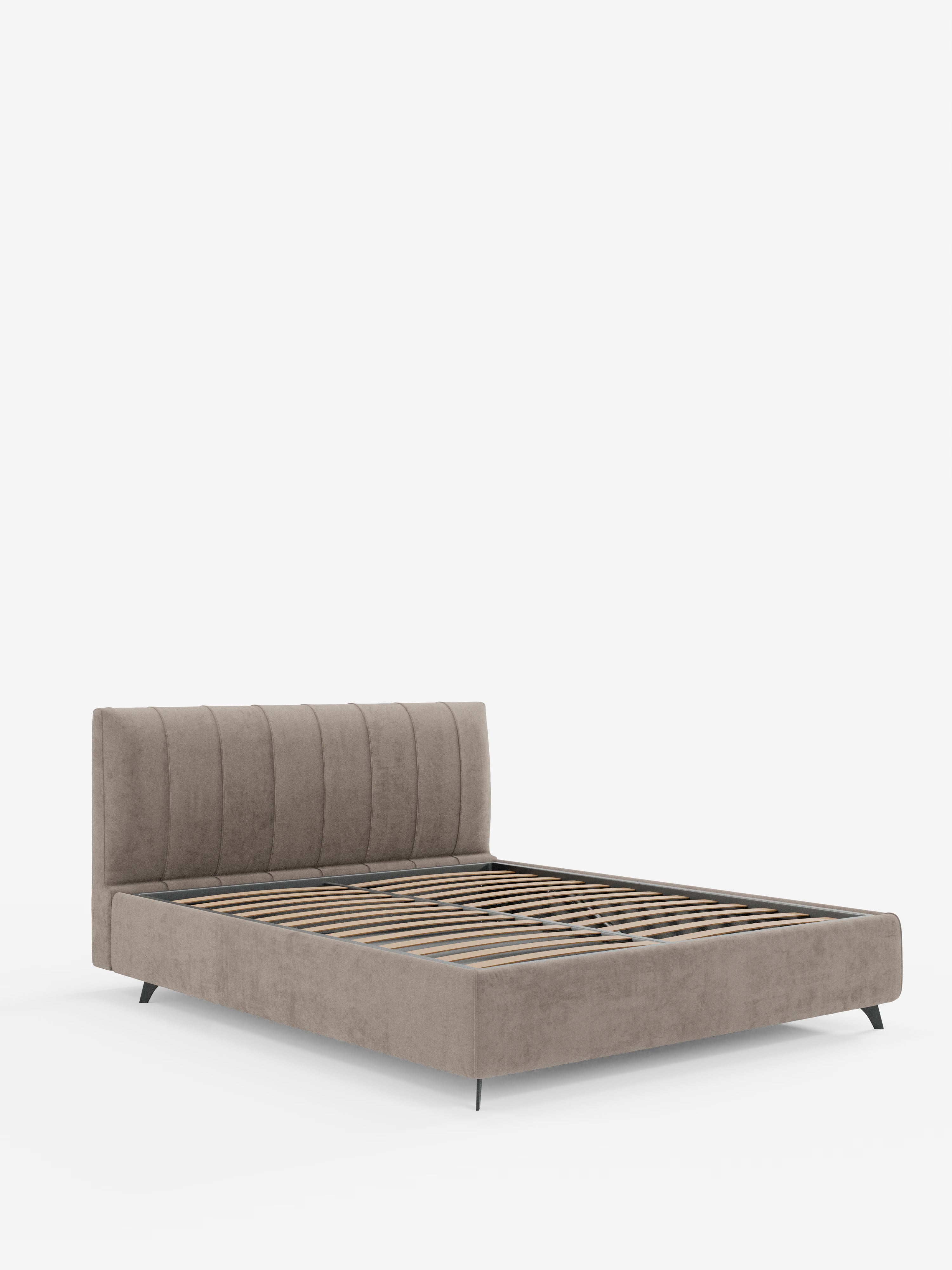 Bogart Modern double storage bed in stain-resistant microfiber, removable cover, and spacious compartment