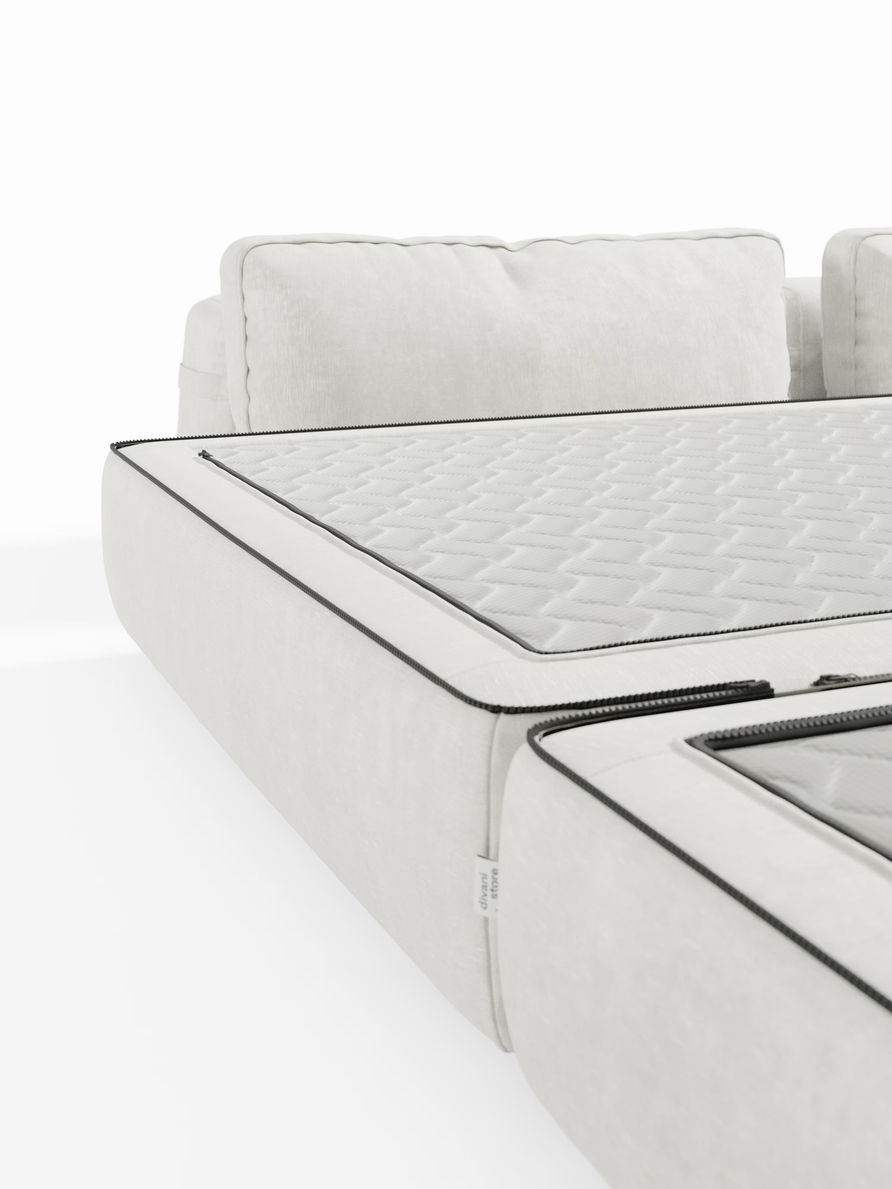 Rift Divano letto matrimoniale 3 posti moderno in tessuto smacchiabile – materasso 22 cm memory e schienali mobili