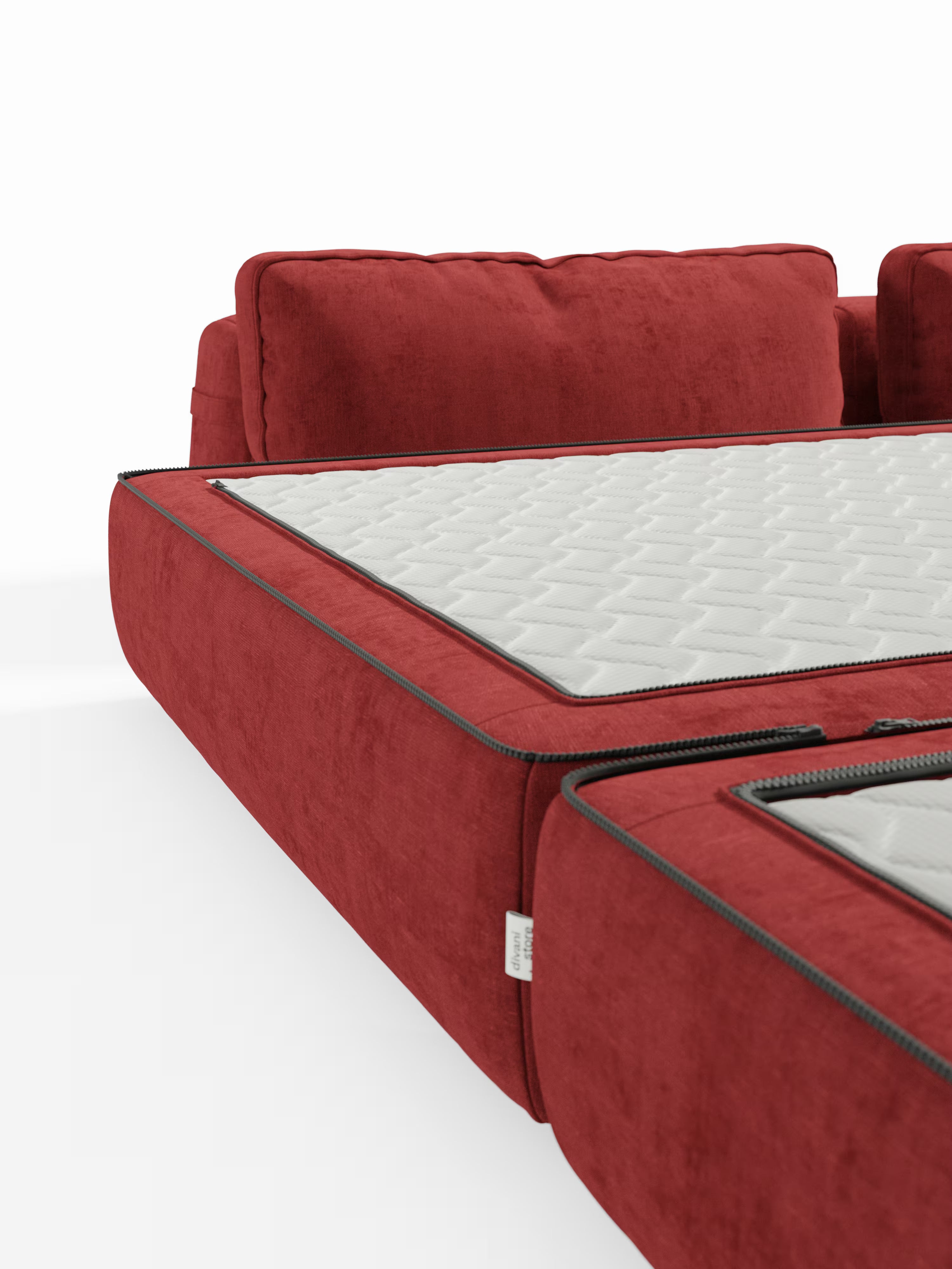 Rift Divano letto matrimoniale 3 posti moderno in tessuto smacchiabile – materasso 22 cm memory e schienali mobili