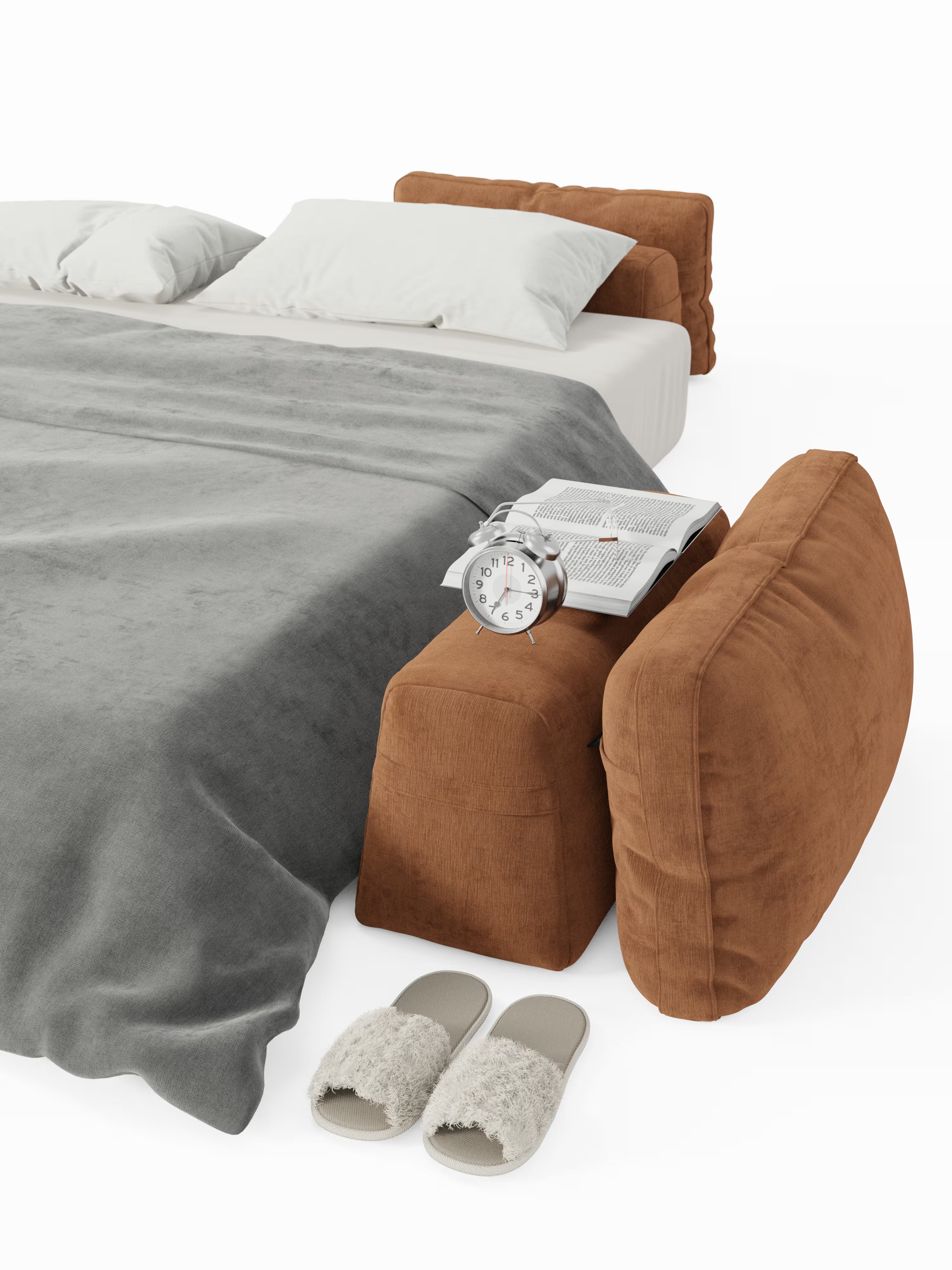 Rift Divano letto matrimoniale 3 posti moderno in tessuto smacchiabile – materasso 22 cm memory e schienali mobili