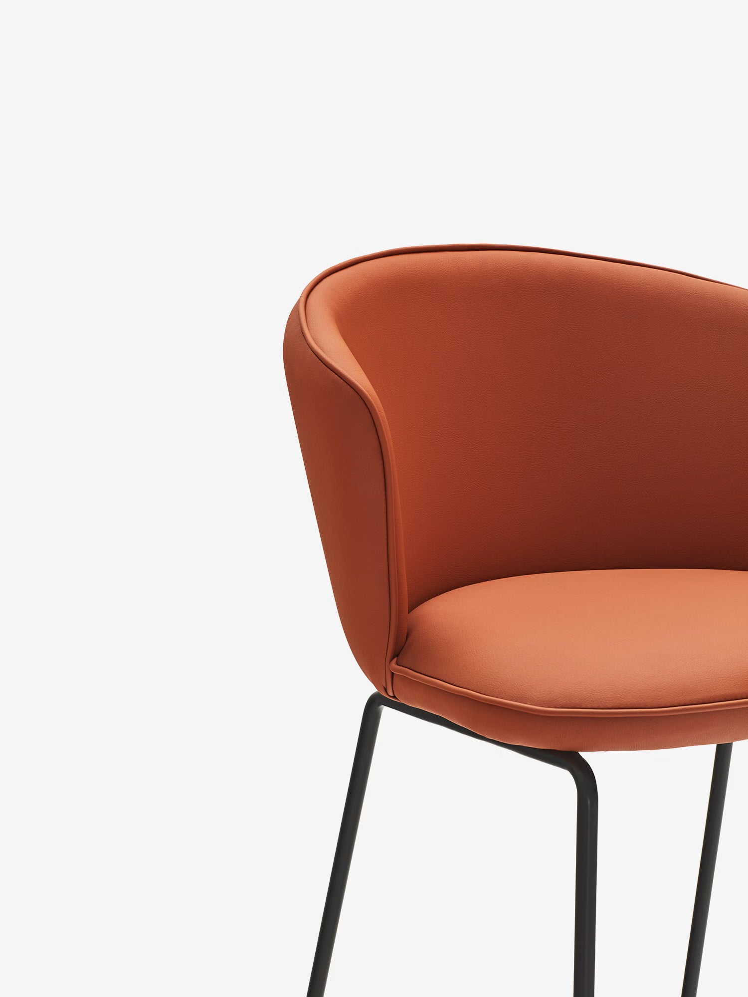 Add Silla de piel vegana - polipiel resistente y diseño ergonómico con base de metal