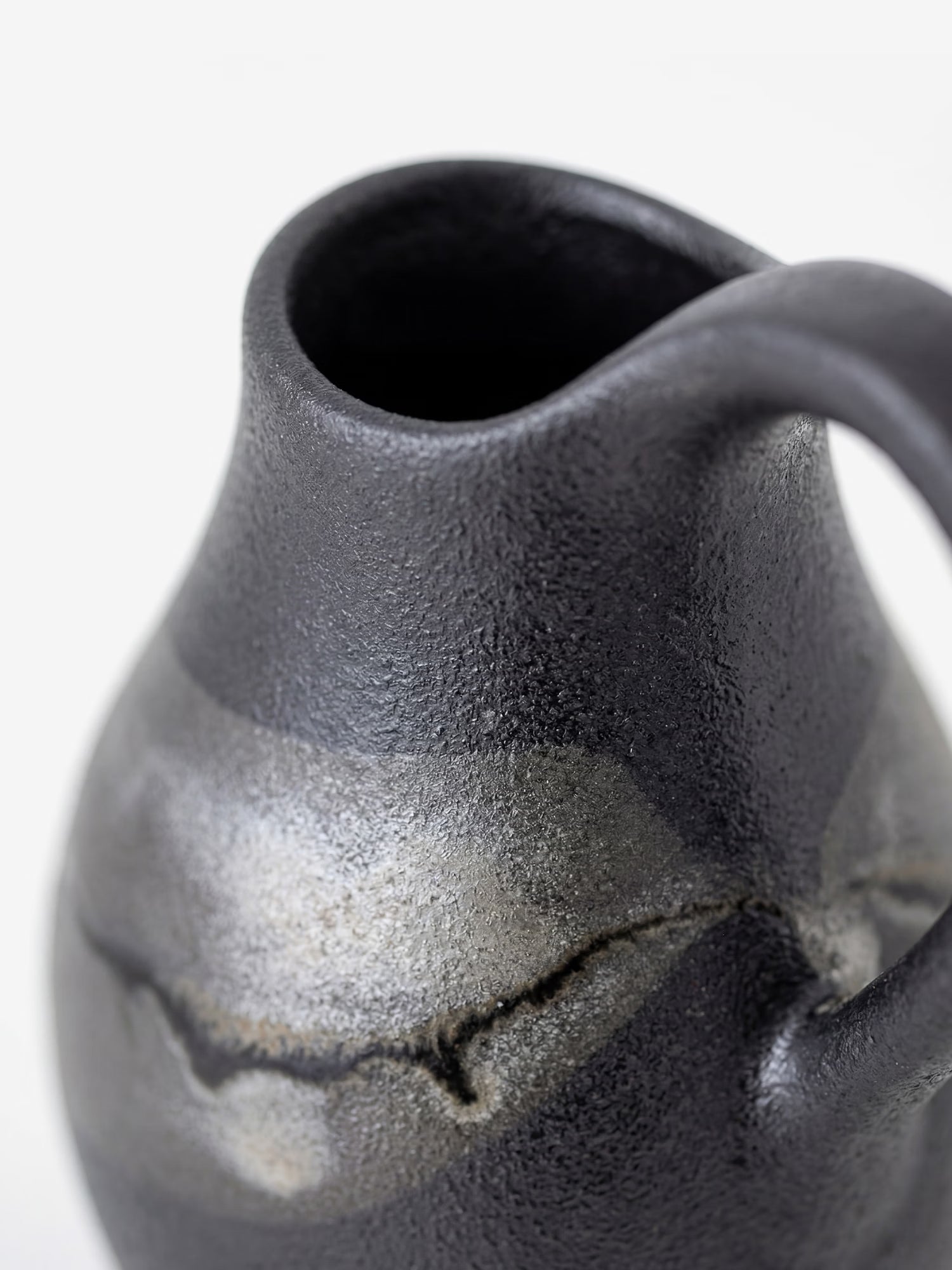 Alvena jarrón decorativo de gres stoneware marrón