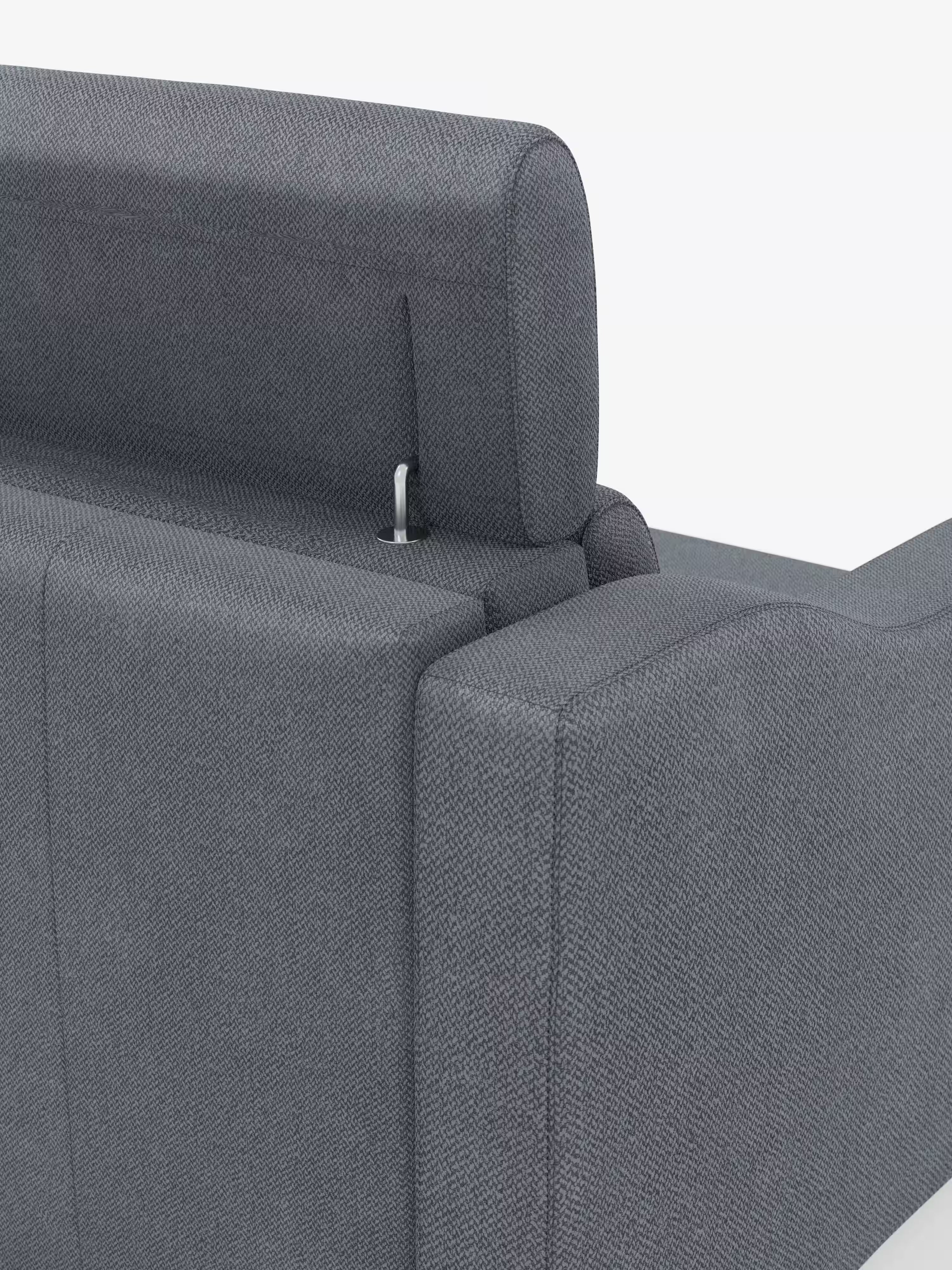 Amber Divano letto moderno in tessuto smacchiabile verde - sfoderabile e con poggiatesta reclinabili
