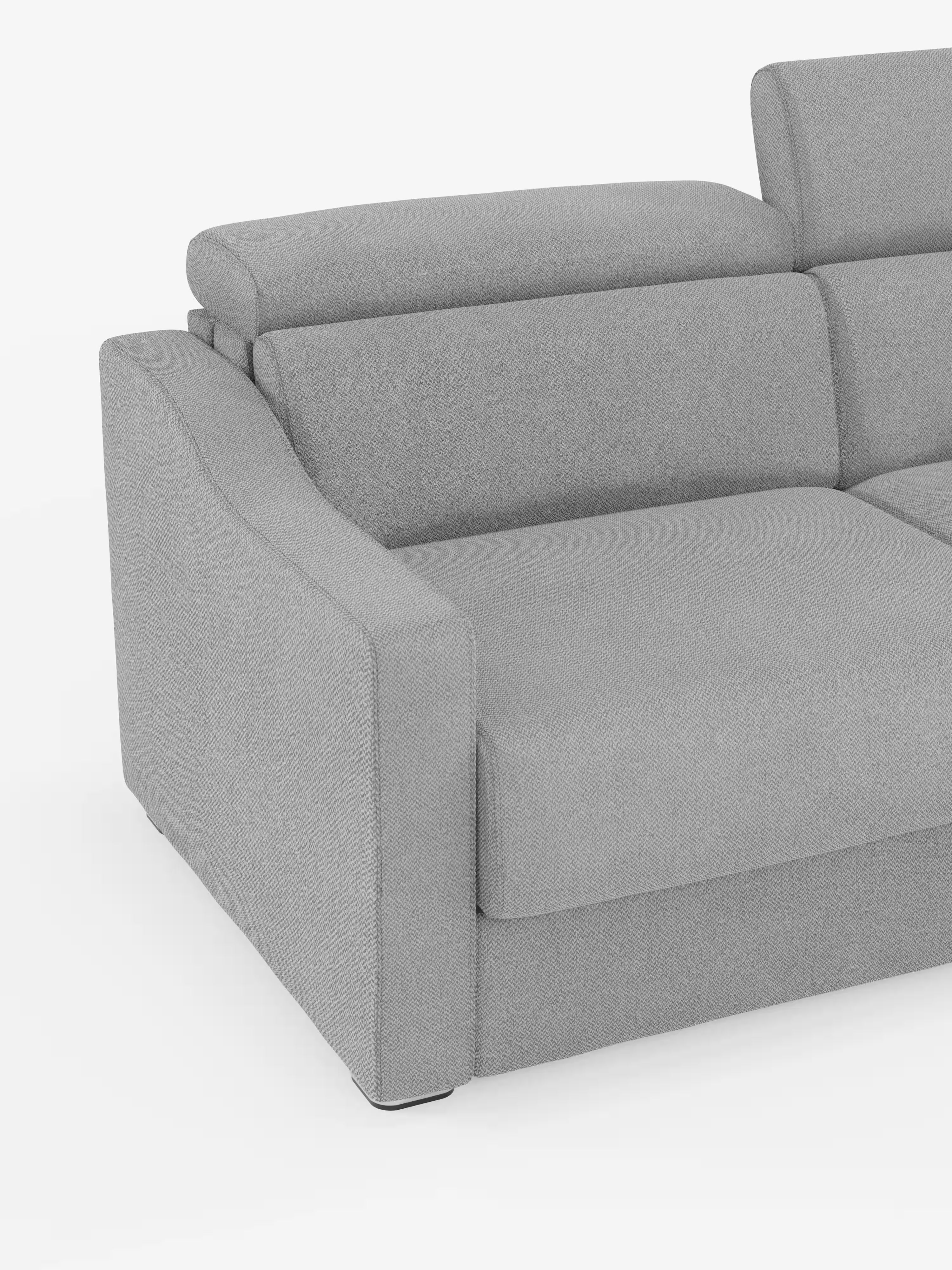Amber Divano letto moderno in tessuto smacchiabile verde - sfoderabile e con poggiatesta reclinabili