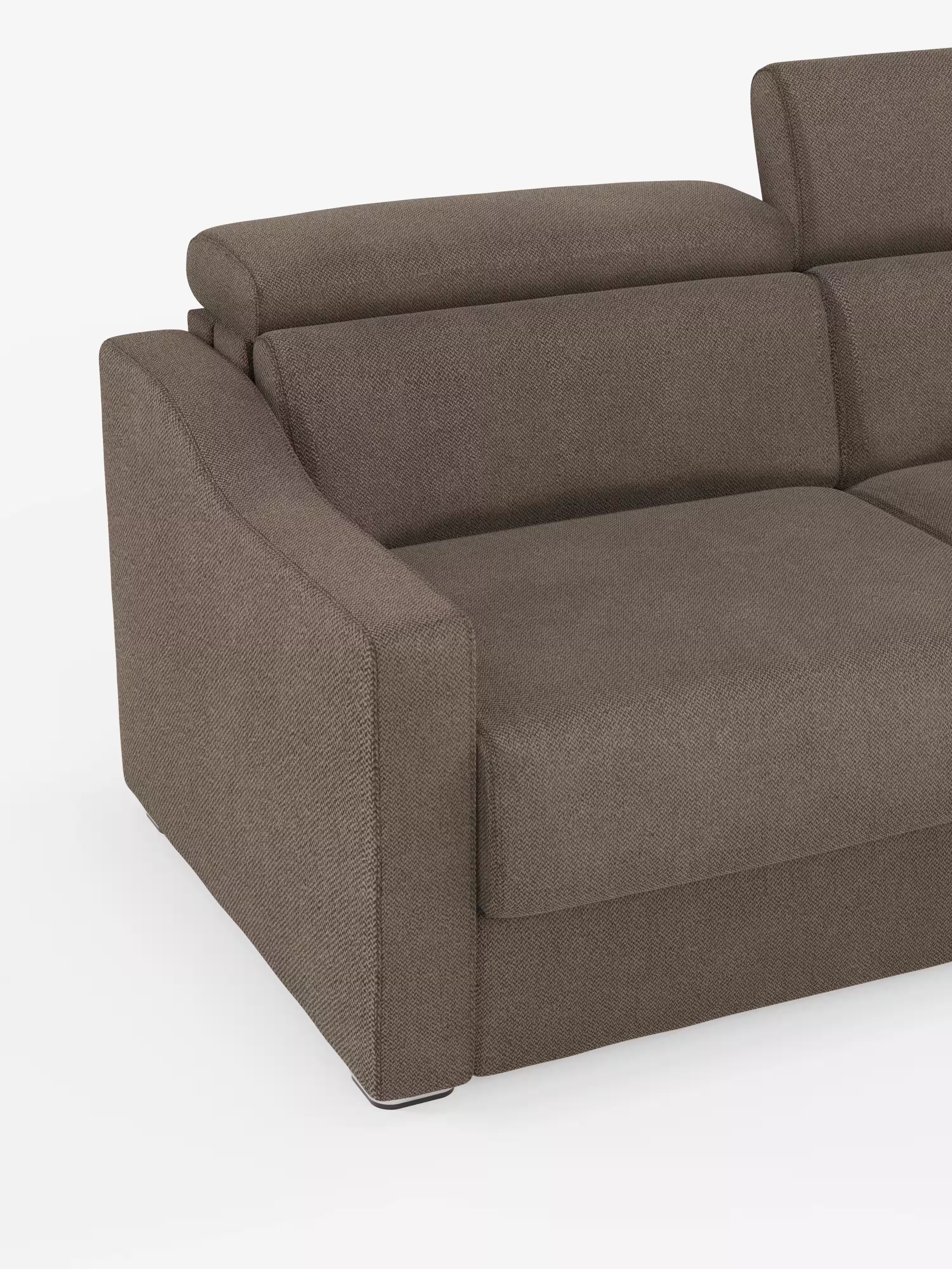 Amber Divano letto moderno in tessuto smacchiabile verde - sfoderabile e con poggiatesta reclinabili