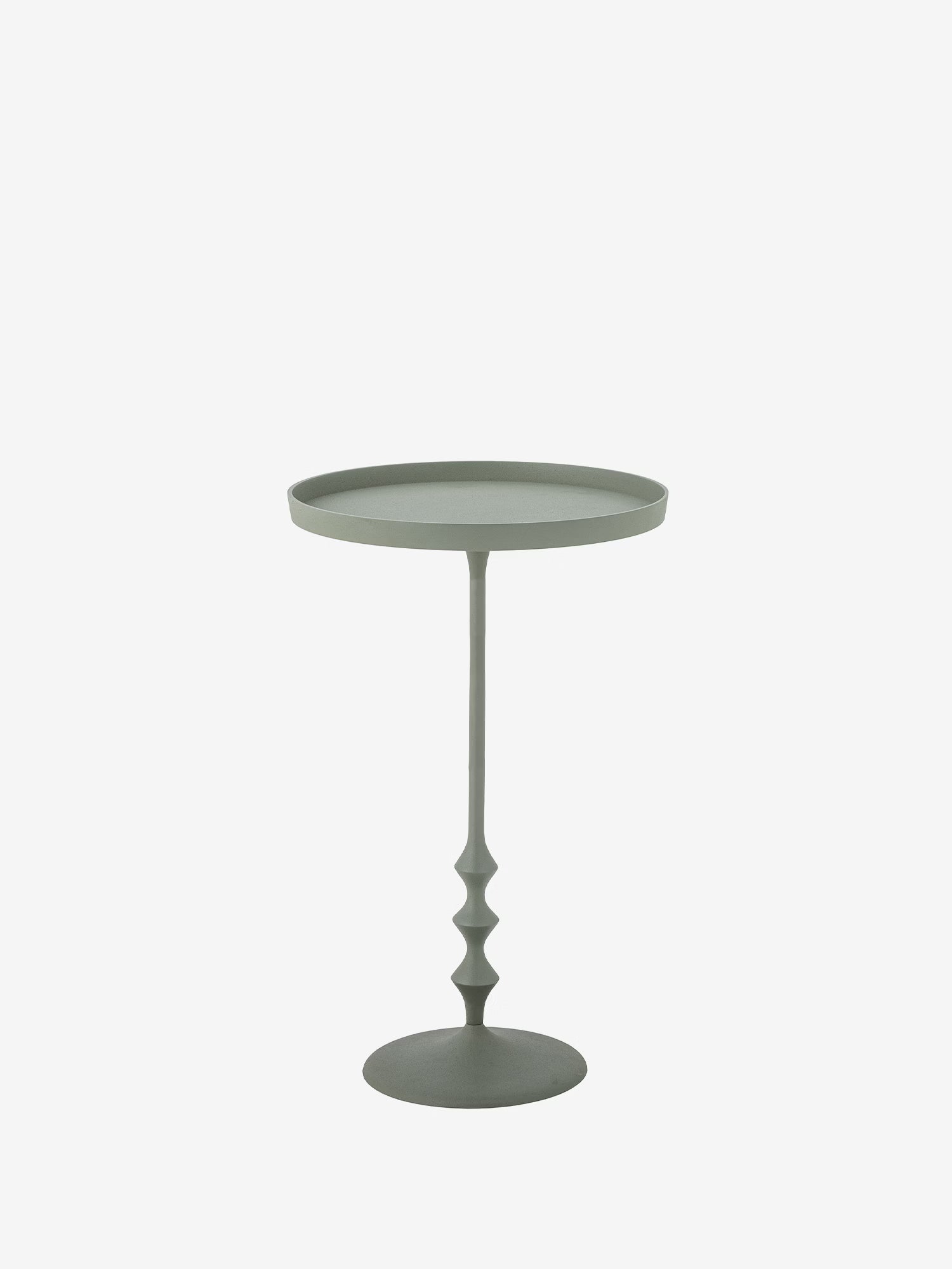 Anjou Mesa redonda Ø37 cm en aluminio verde polvo - diseño ligero y elegante
