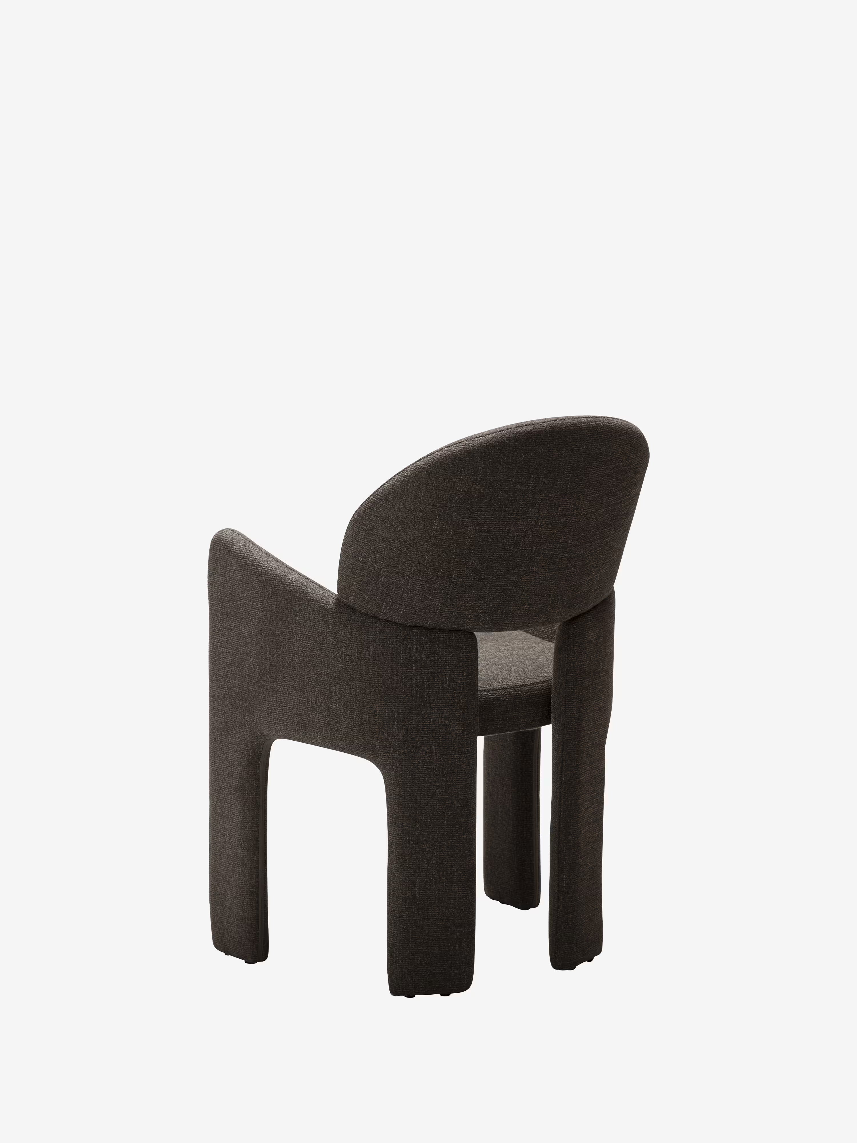Aole silla en bouclé de diseño escultórico - sillón para comedor en varios colores