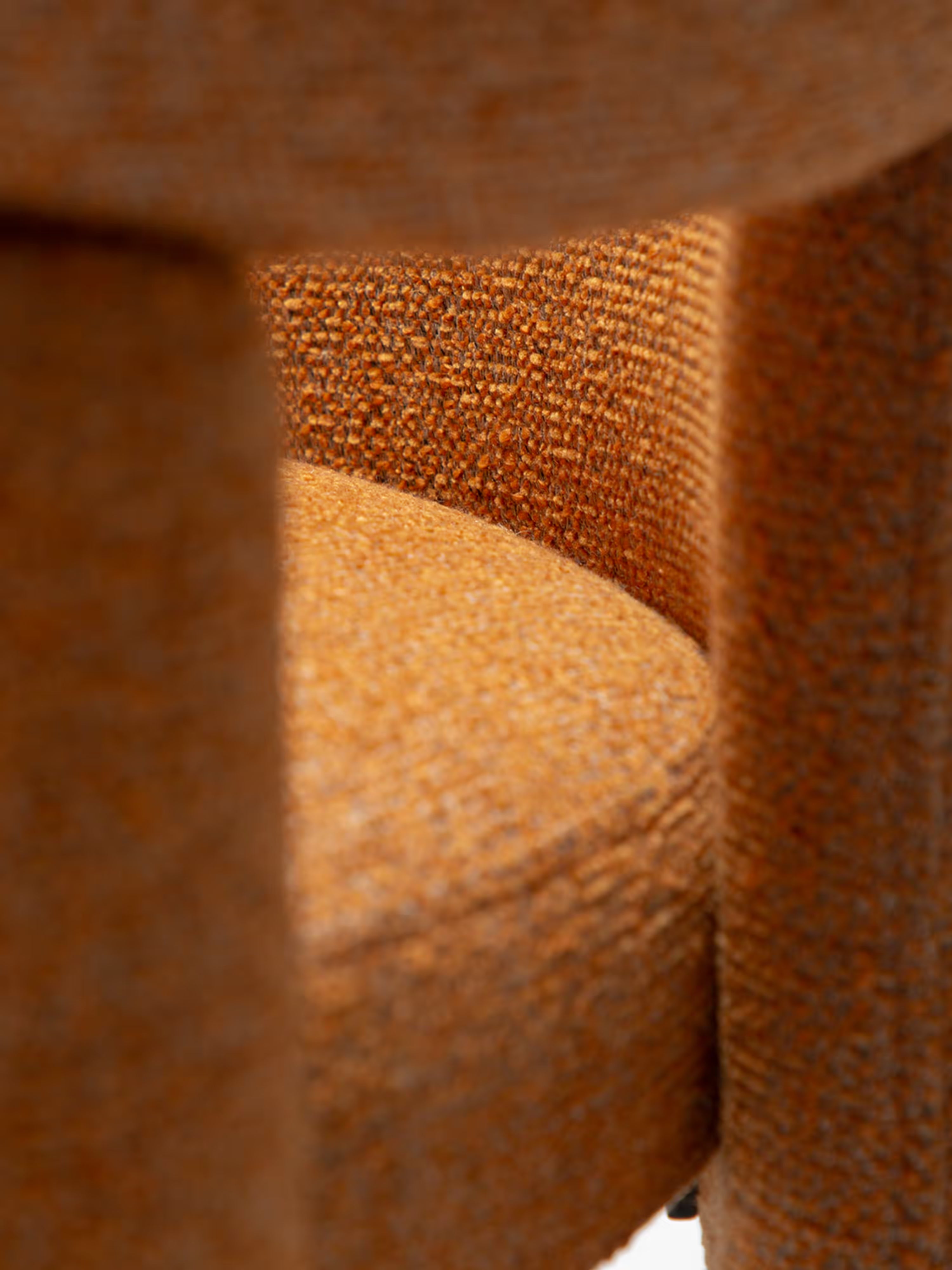 Aole silla en bouclé de diseño escultórico - sillón para comedor en varios colores