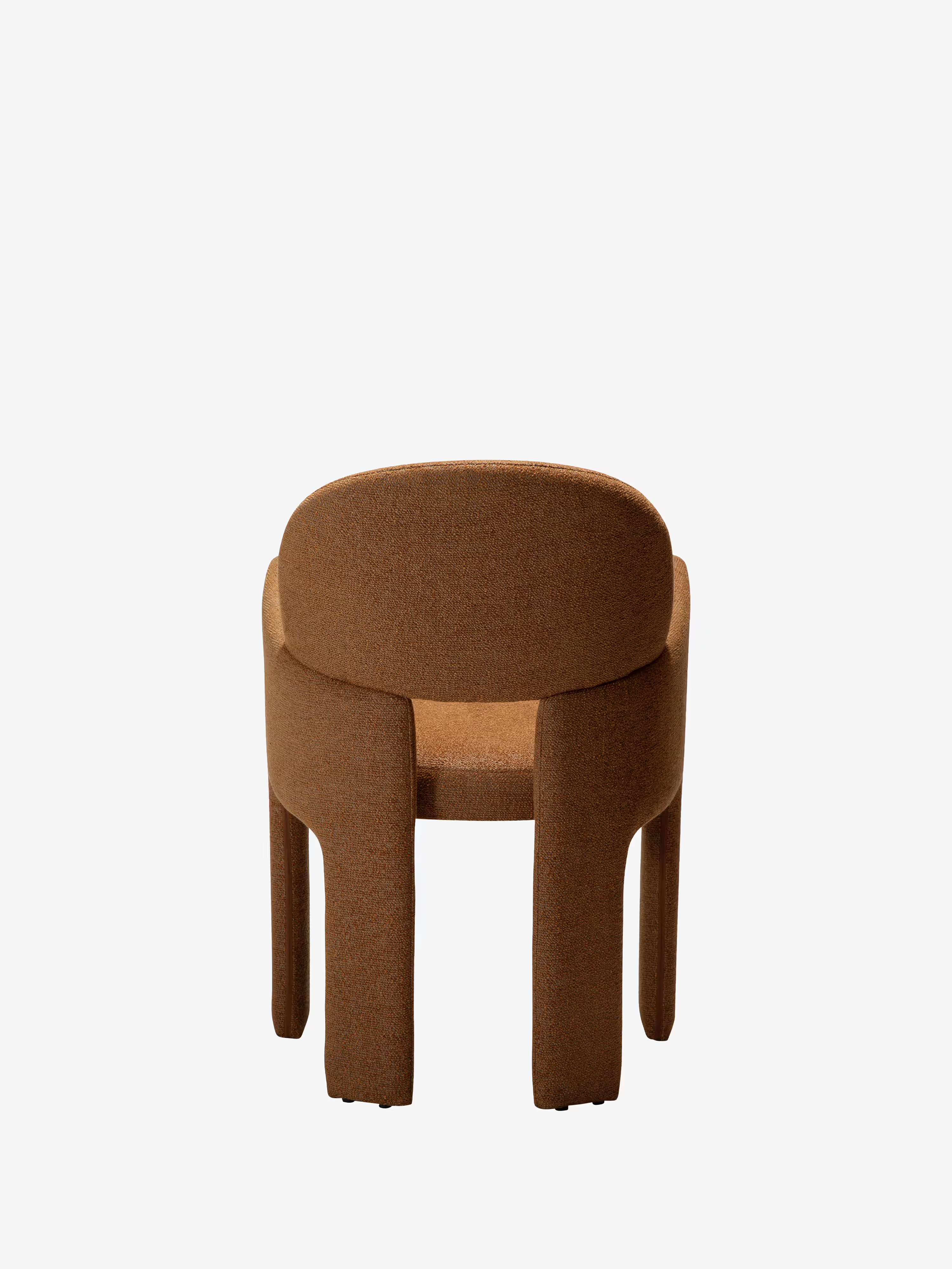 Aole silla en bouclé de diseño escultórico - sillón para comedor en varios colores