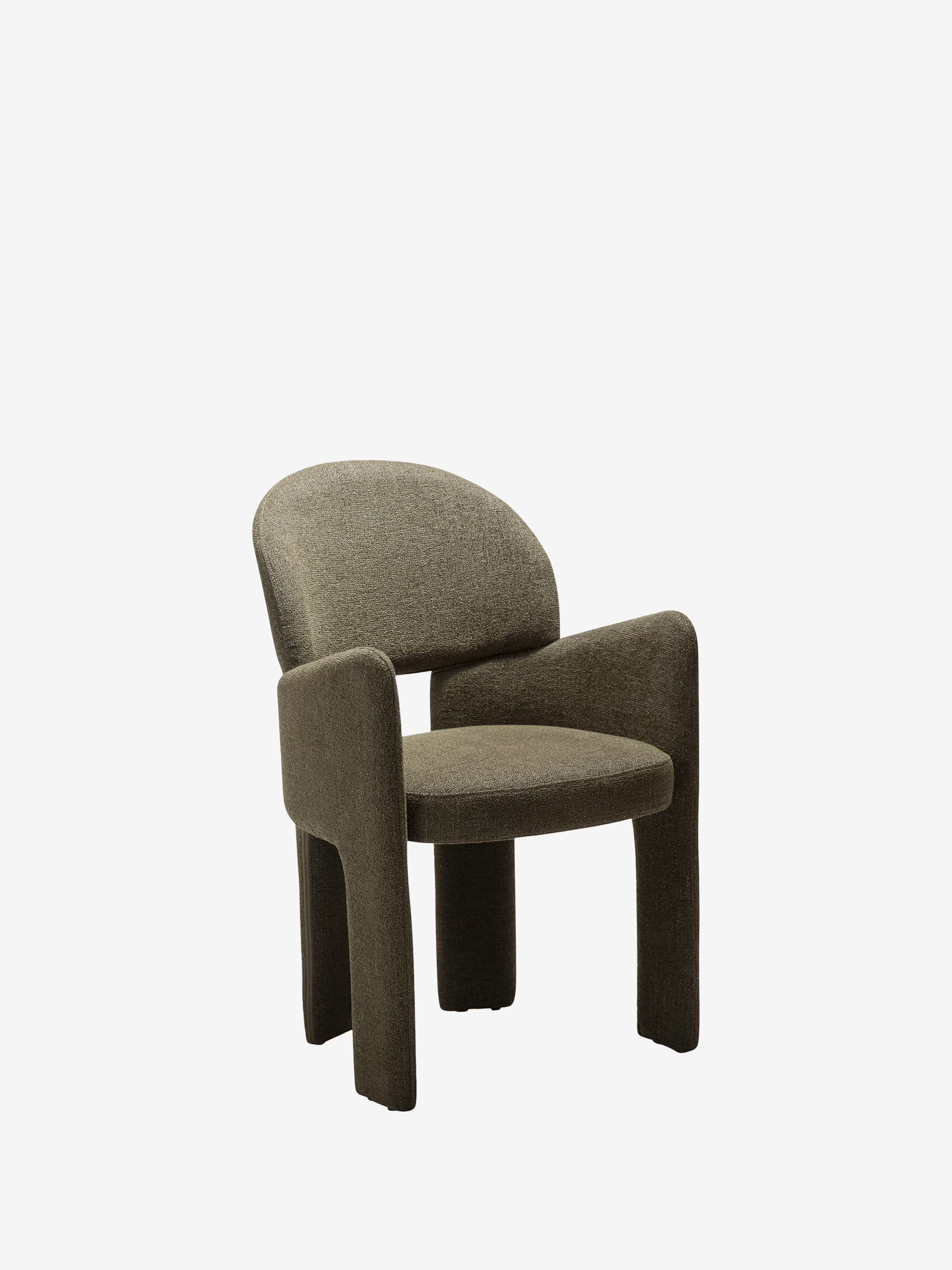 Aole silla en bouclé de diseño escultórico - sillón para comedor en varios colores