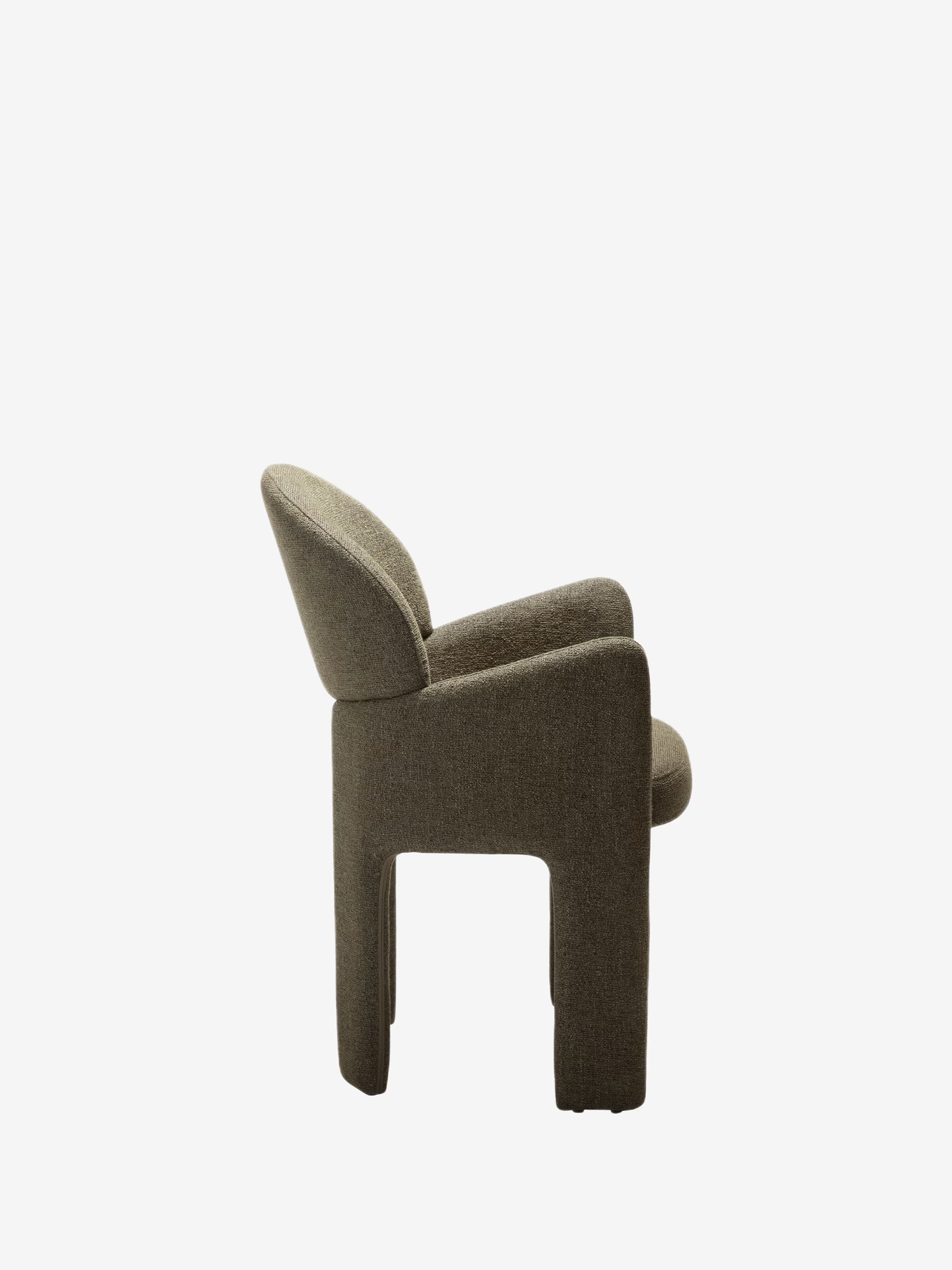 Aole silla en bouclé de diseño escultórico - sillón para comedor en varios colores
