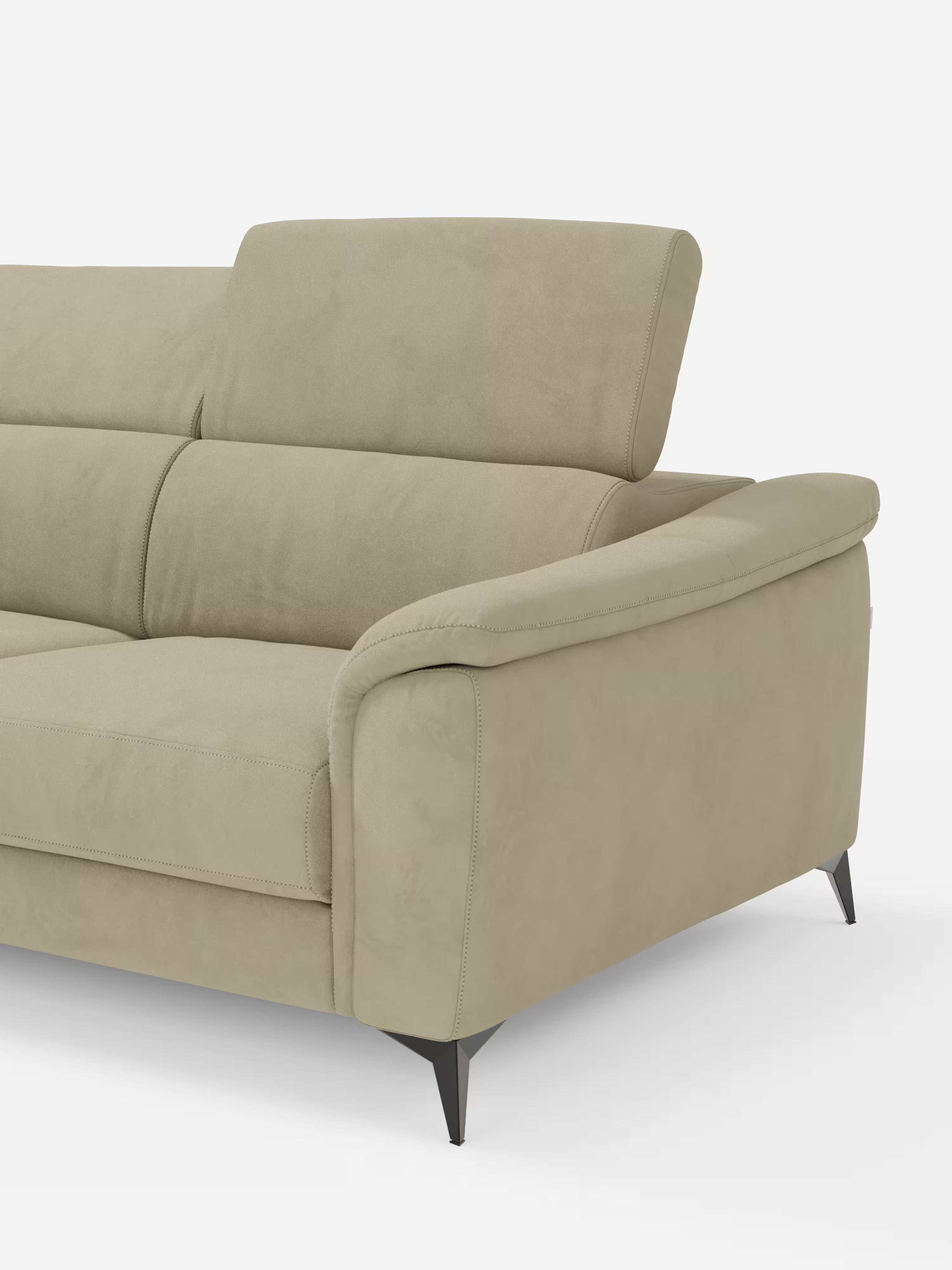 Arcos sofá rinconero con reposacabezas reclinables – asientos extraíbles o relax eléctrico en microfibra antimanchas