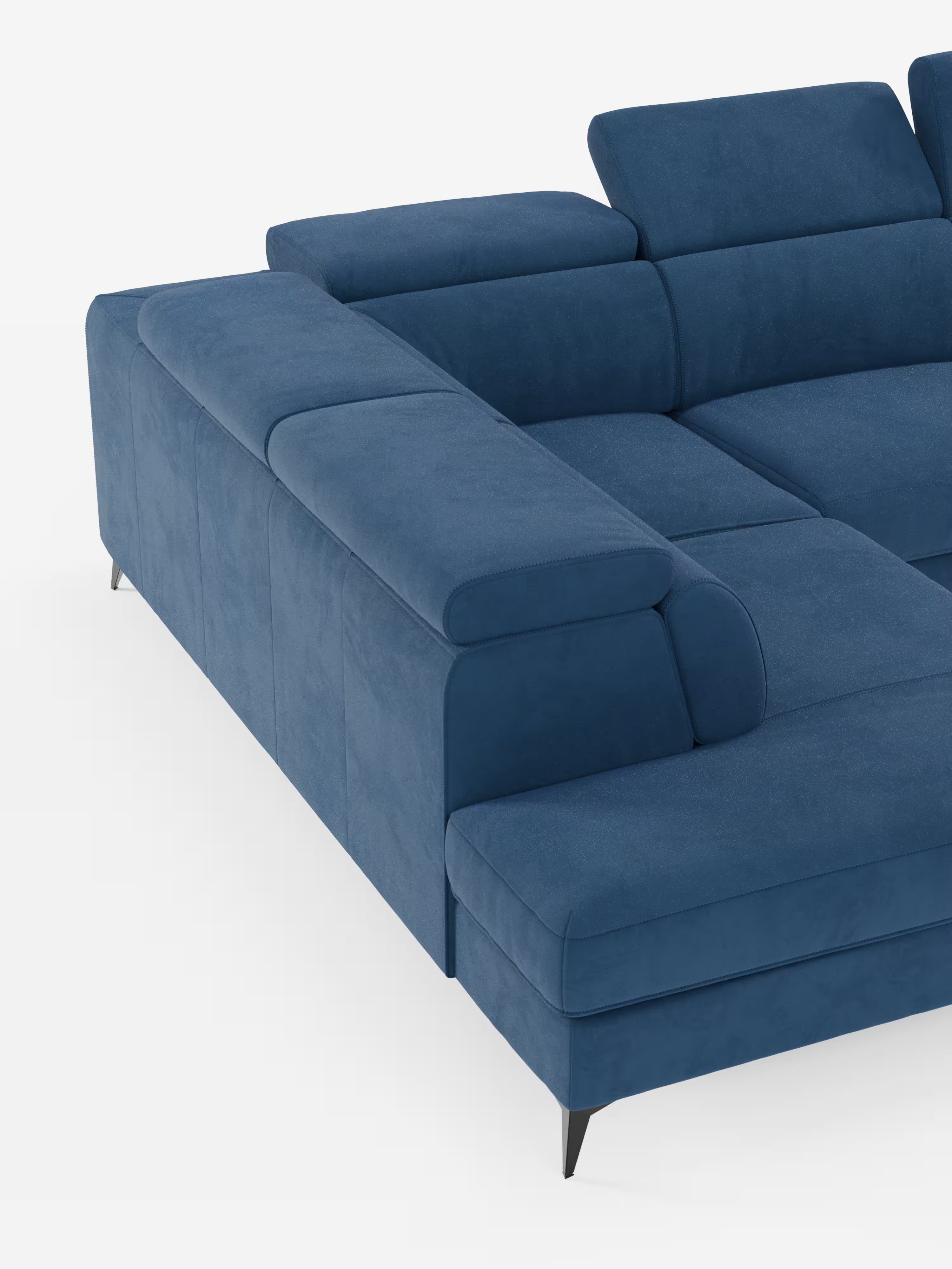 Arcos sofá rinconero con reposacabezas reclinables – asientos extraíbles o relax eléctrico en microfibra antimanchas